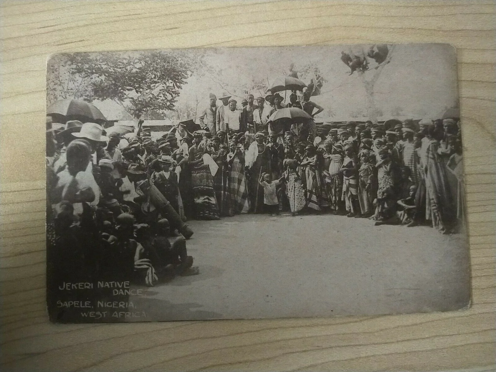 African Vintage Postcard Jekeri Native Dance, Sapele Nigeria West Africa