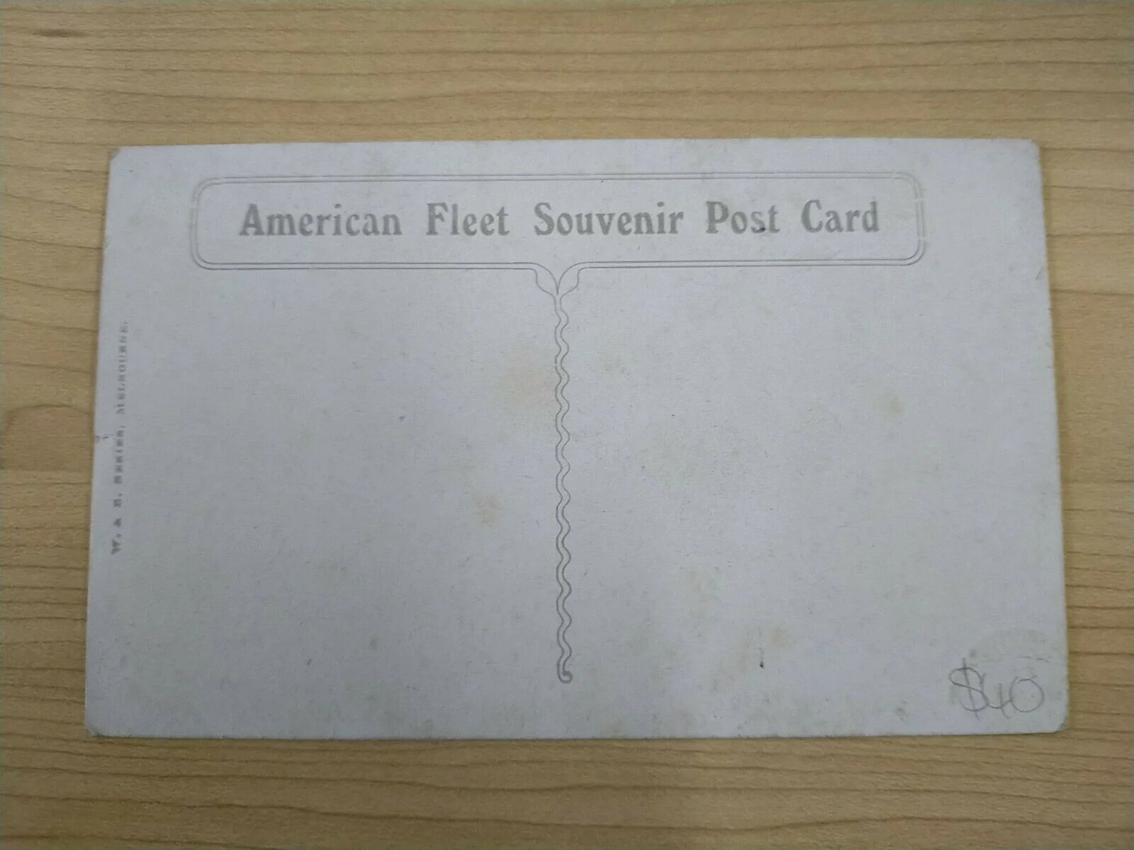 American Vintage USS Illinois American Fleet Souvenir Postcard - Image 2