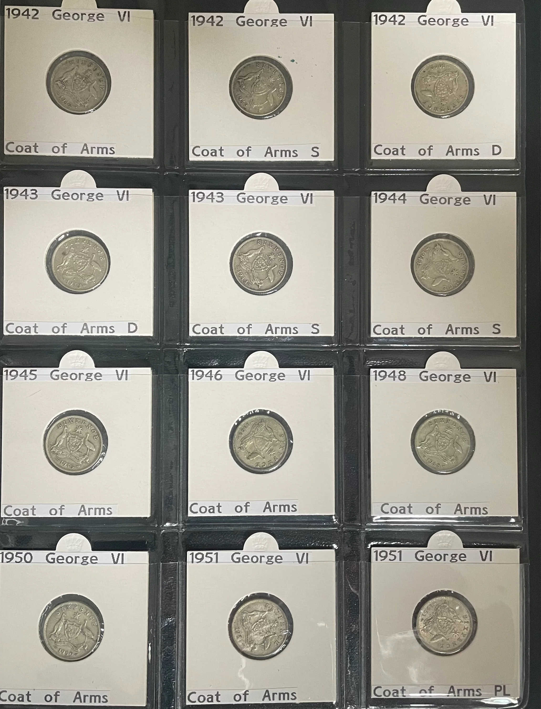 Australia 1910-64 Six Pence 6d Complete collection. Silver - Image 6