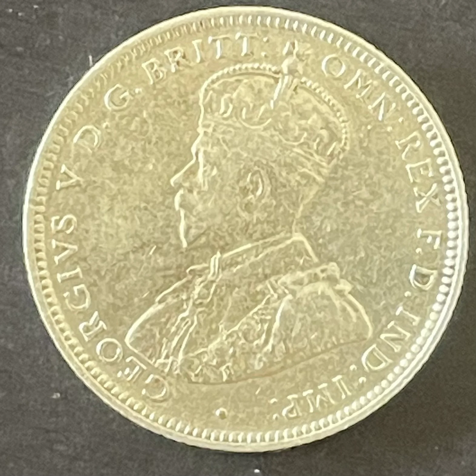 Australia 1914 1/- One Shilling Silver Coin Very Fine Condition - Image 2
