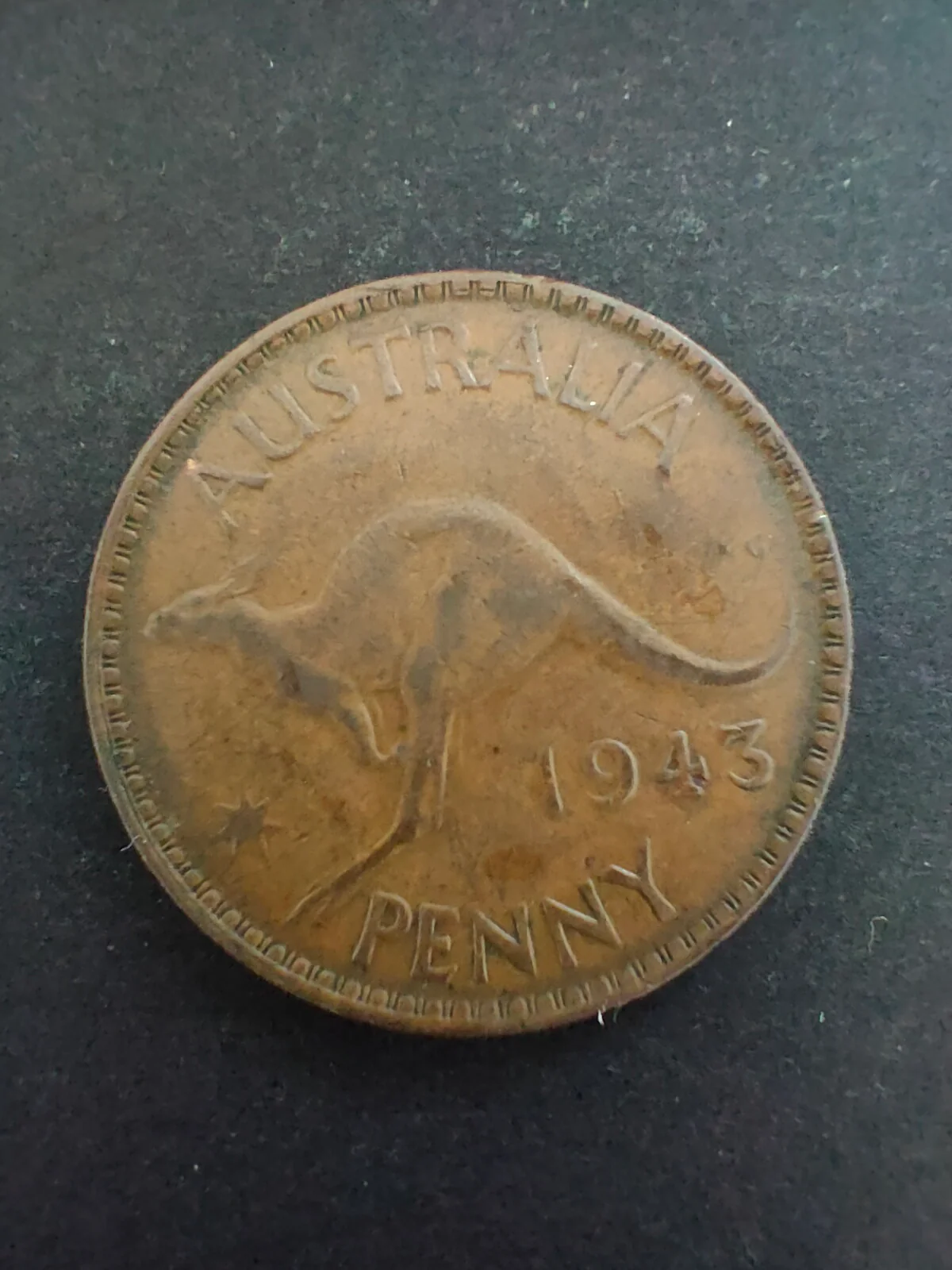 Australia 1943Y 1d One Penny Fine Condition. Perth Mint