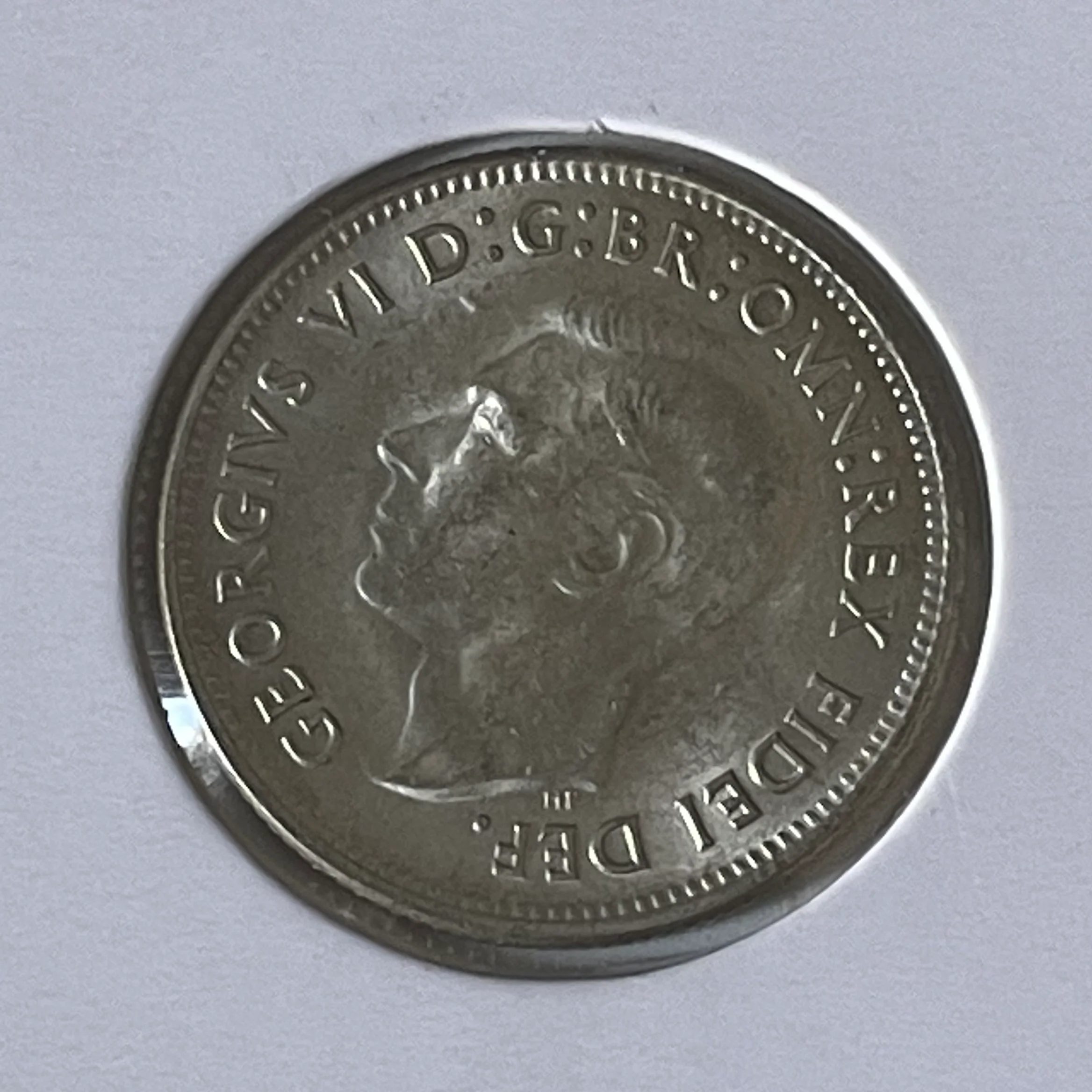 Australia 1950 1/- One Shilling silver coin about Uncirculated - Image 2