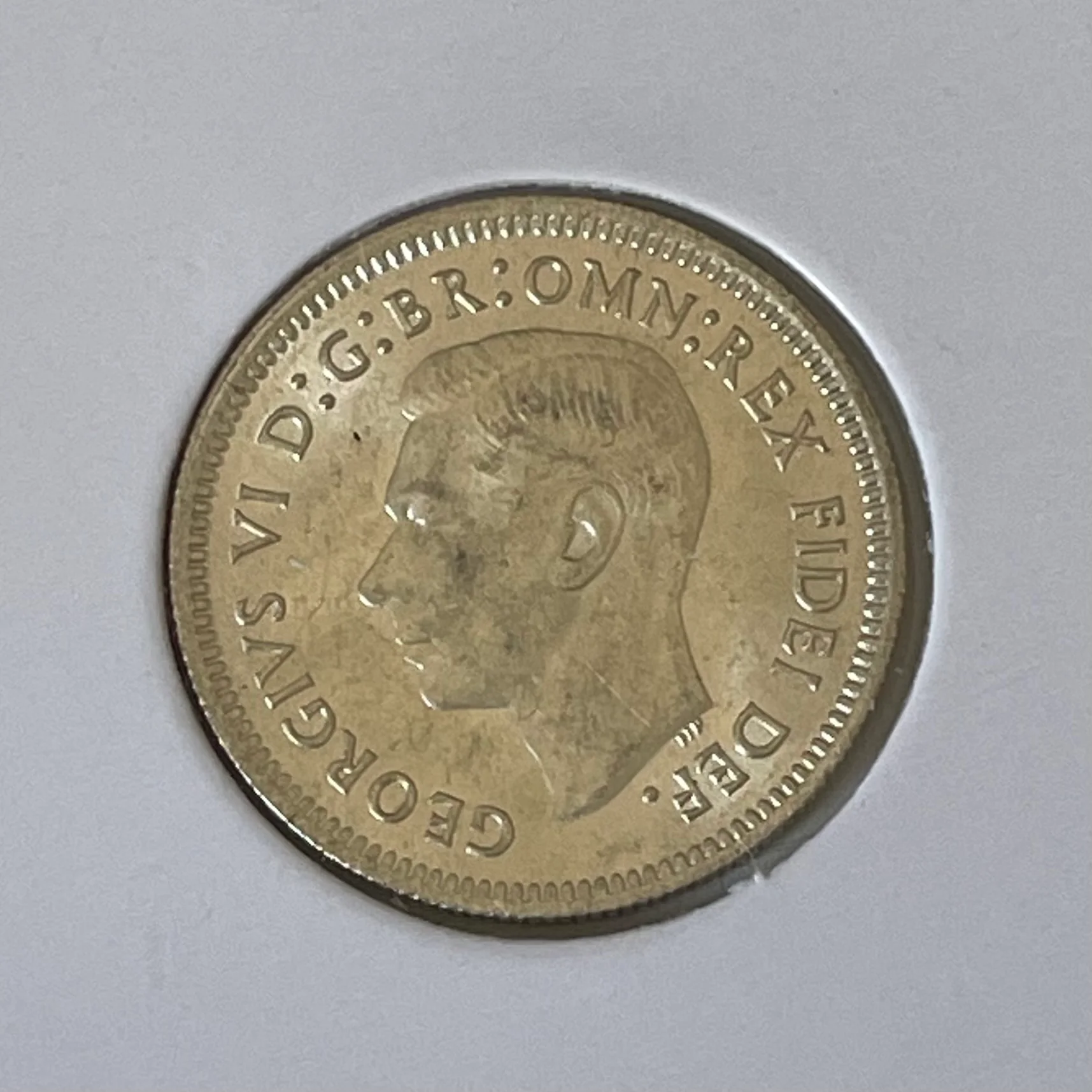 Australia 1951 PL 6d Sixpence Silver Uncirculated Condition - Image 2