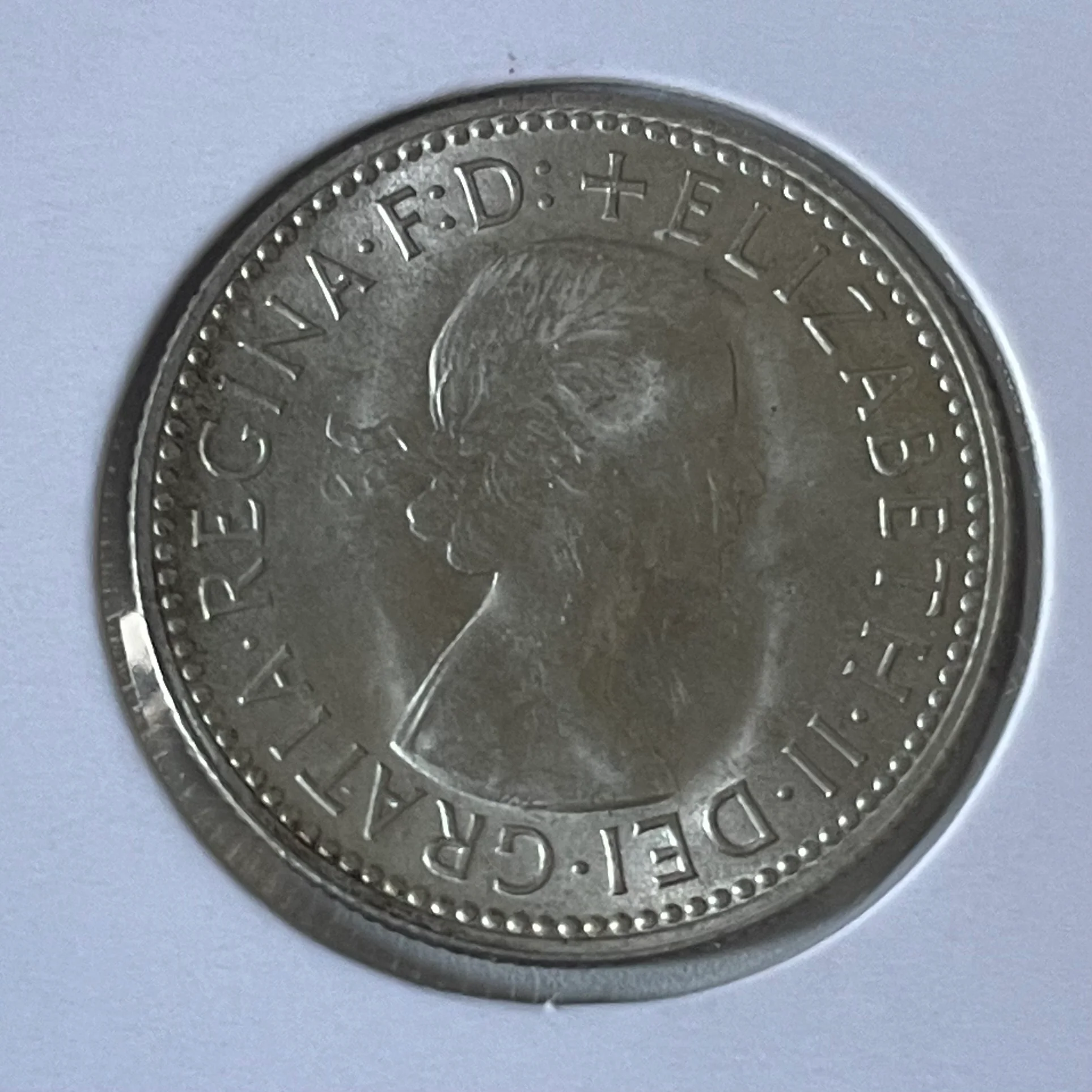 Australia 1958  1/- One Shilling silver coin Uncirculated - Image 2