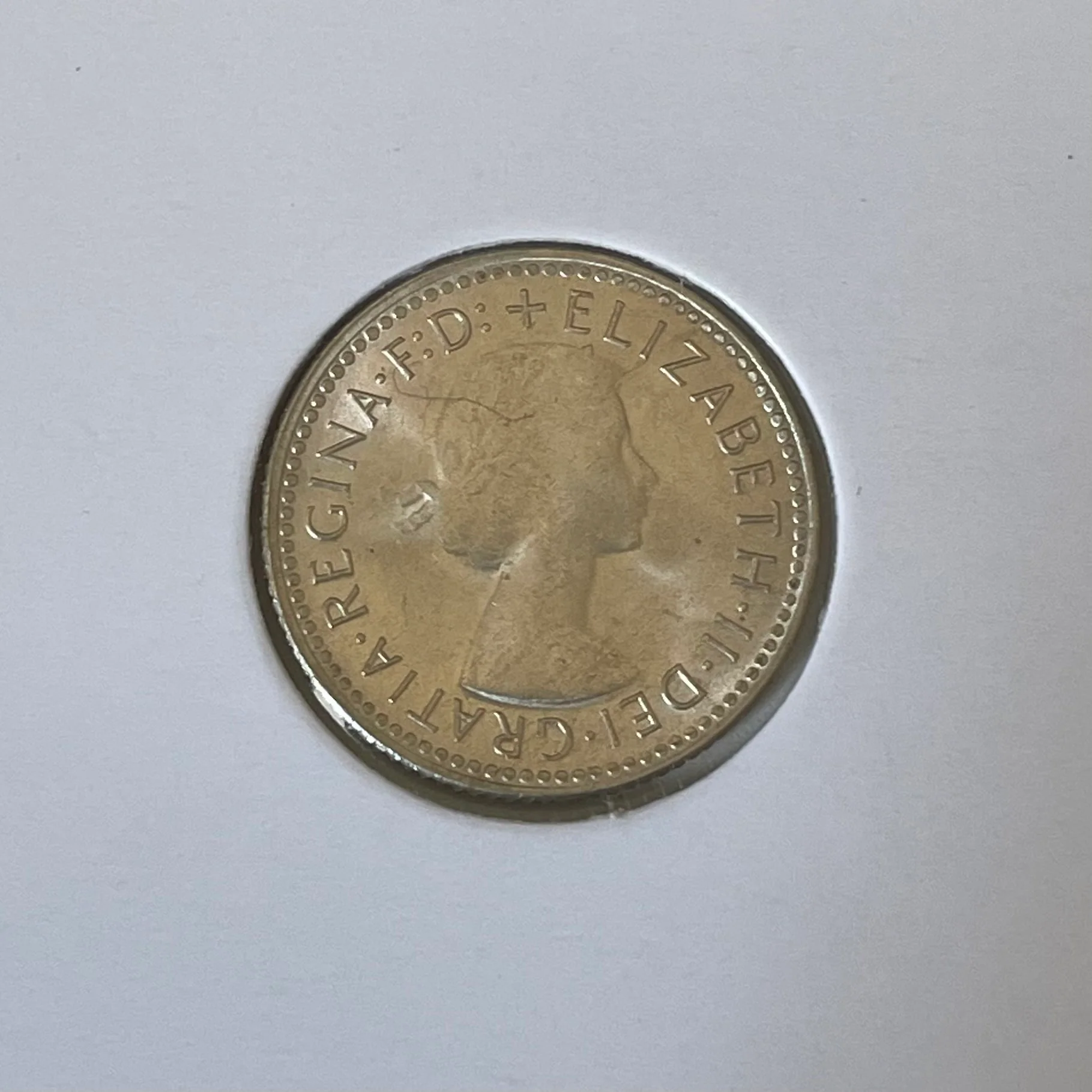 Australia 1958 6d Sixpence Silver Uncirculated Condition - Image 2