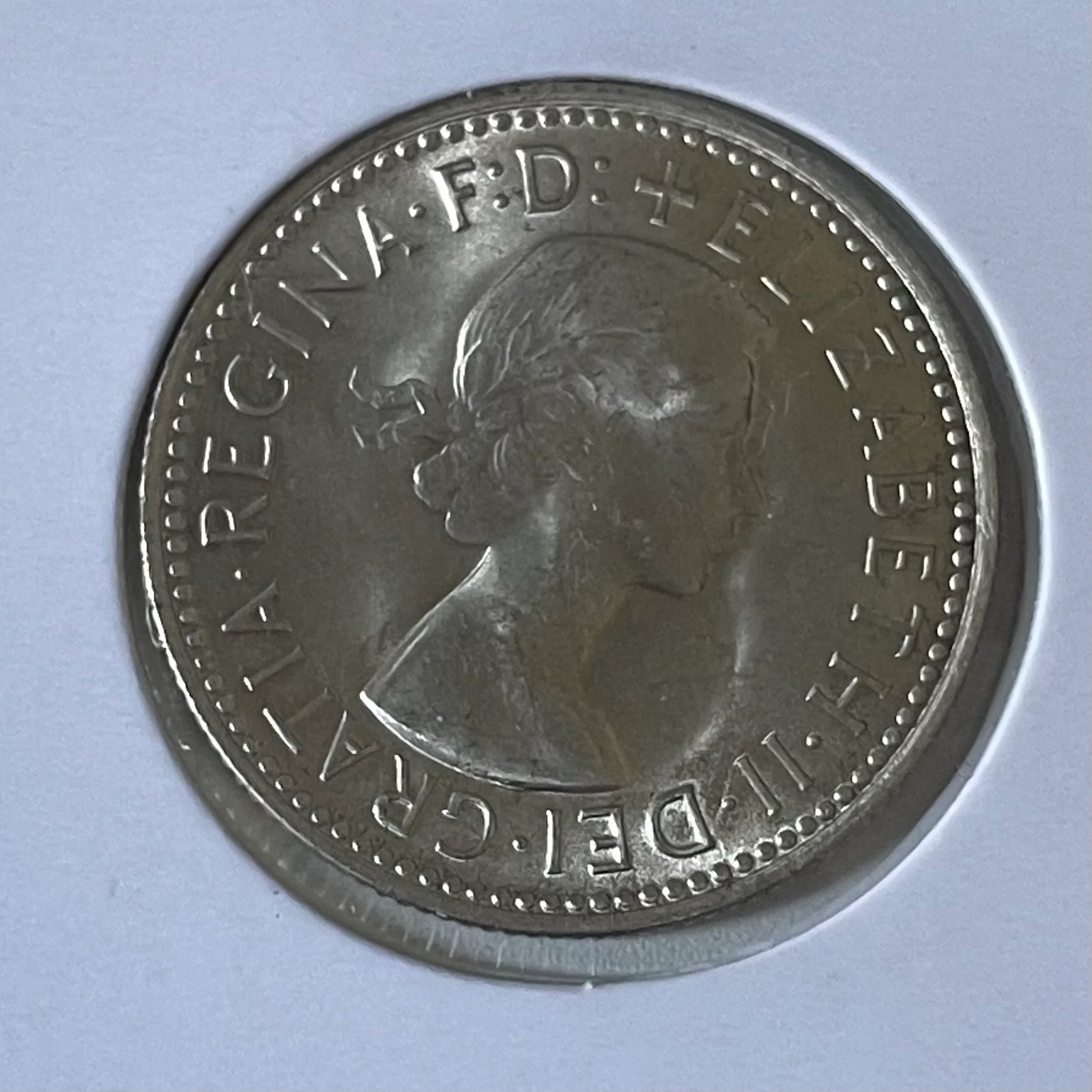 Australia 1959  1/- One Shilling silver coin Uncirculated - Image 2