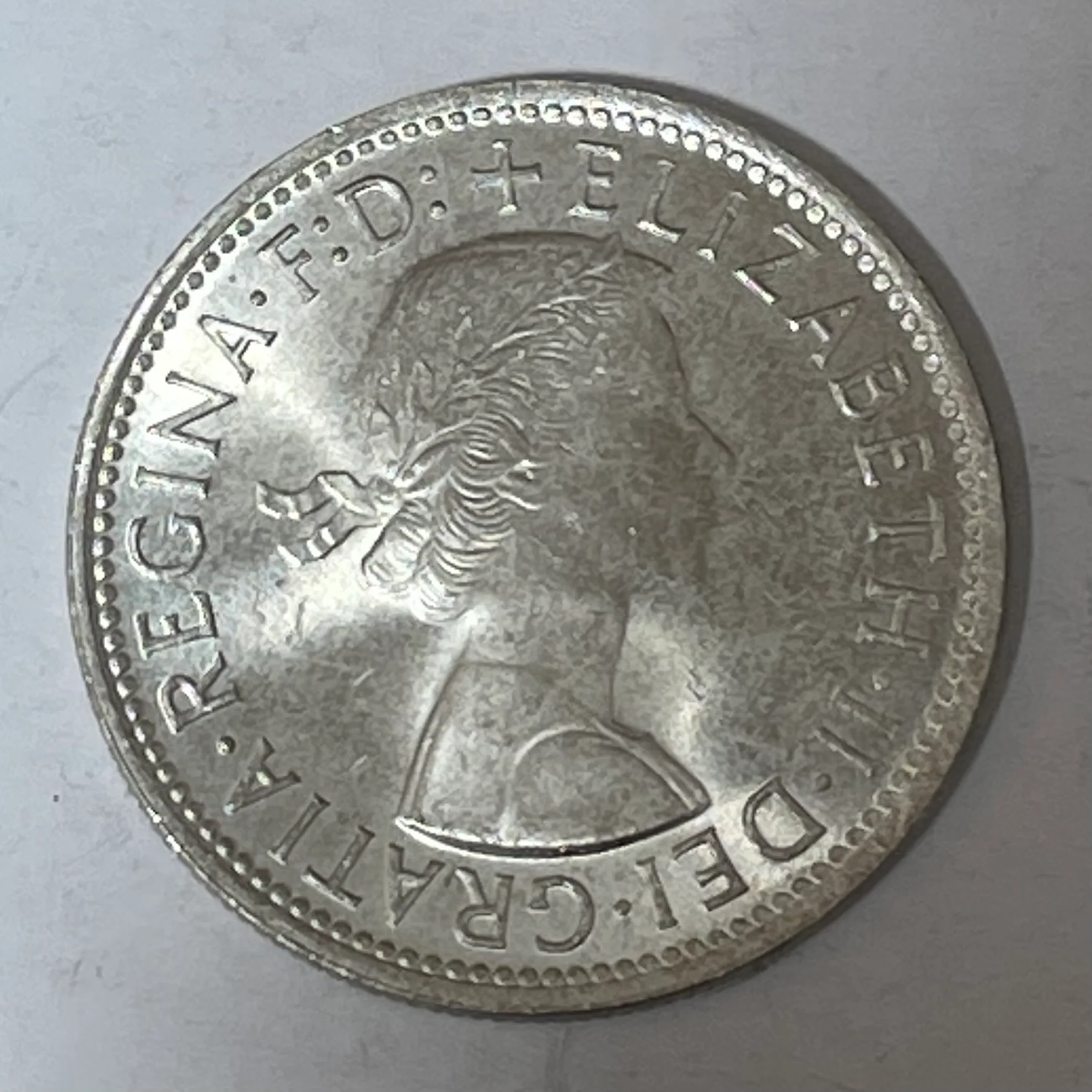 Australia 1960 2/- Florin Silver Coin Uncirculated - Image 2