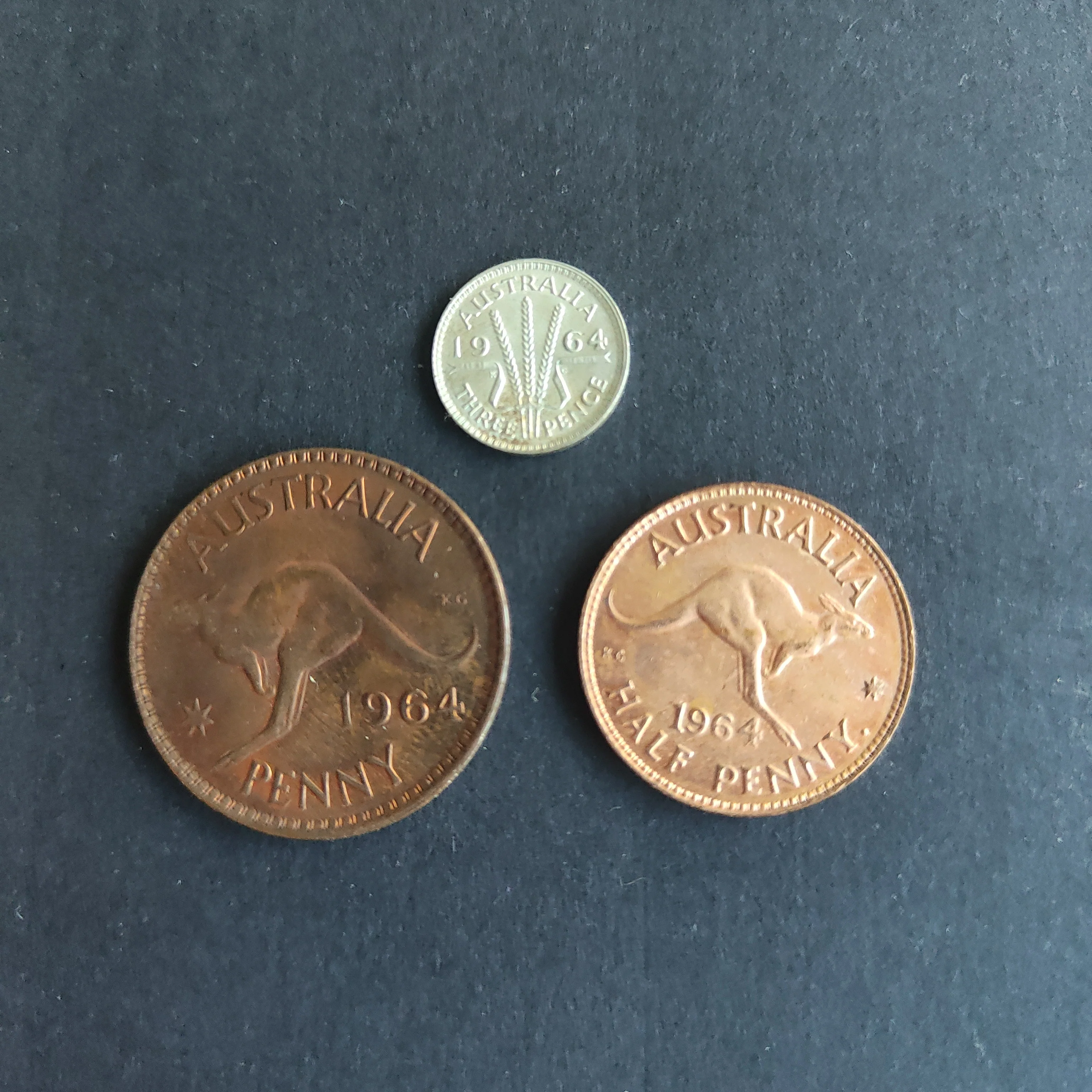 Australia 1964 Pre Decimal 3 Coin Set IDEAL BIRTHDAY GIFT