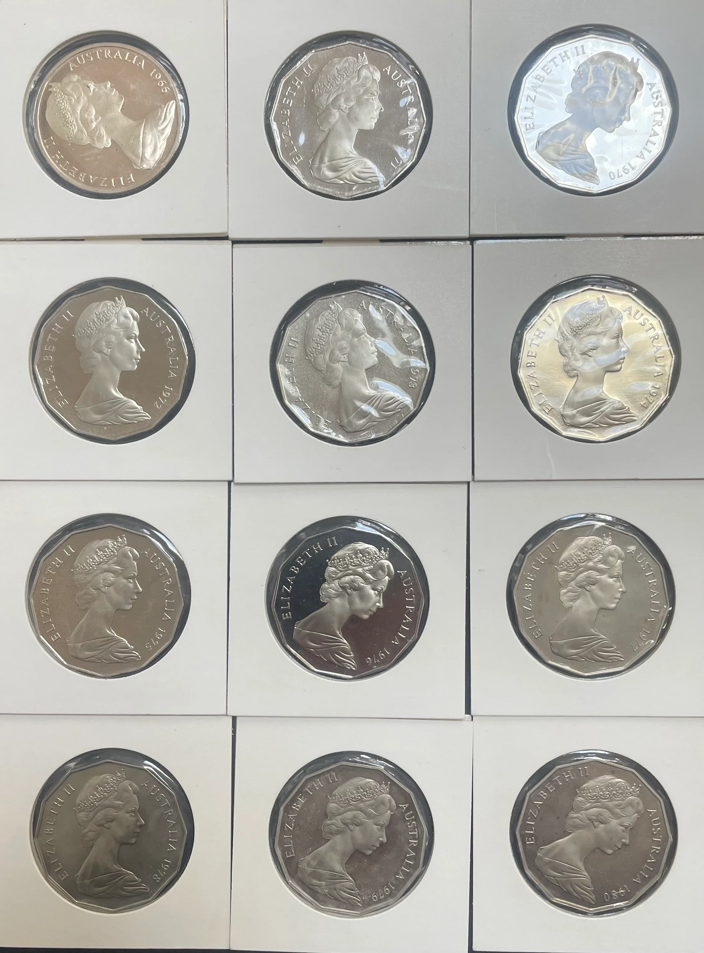 Australia 1966 - 2011 plus 2014 Royal Australian Mint Fifty Cents 50c Proof Coin Collection - Image 2