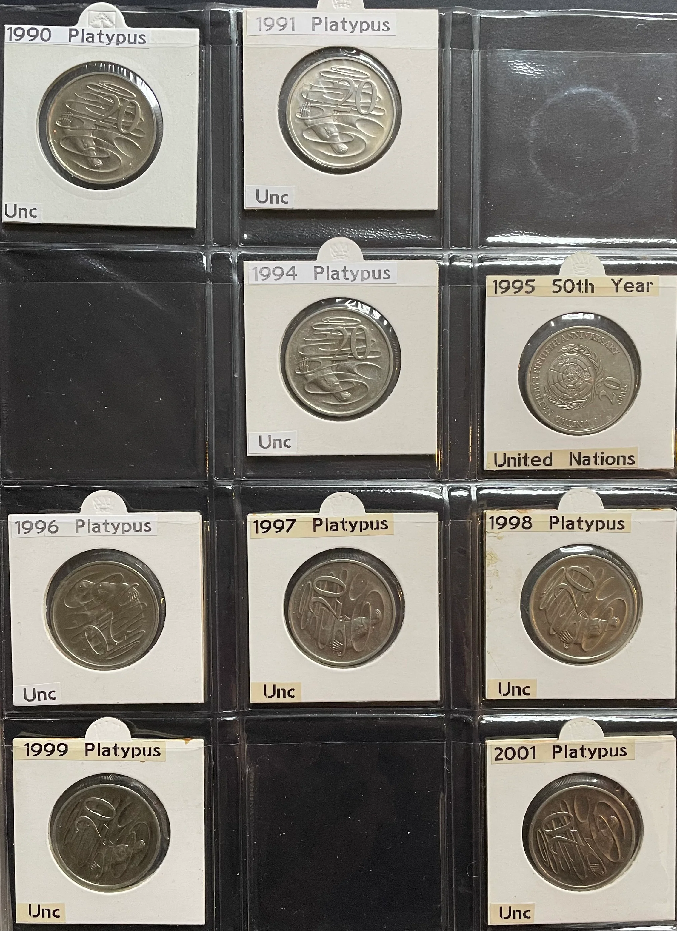 Australia 1966 to 2017 Uncirculated Twenty Cents 20c Collection 125 Coins - Image 3