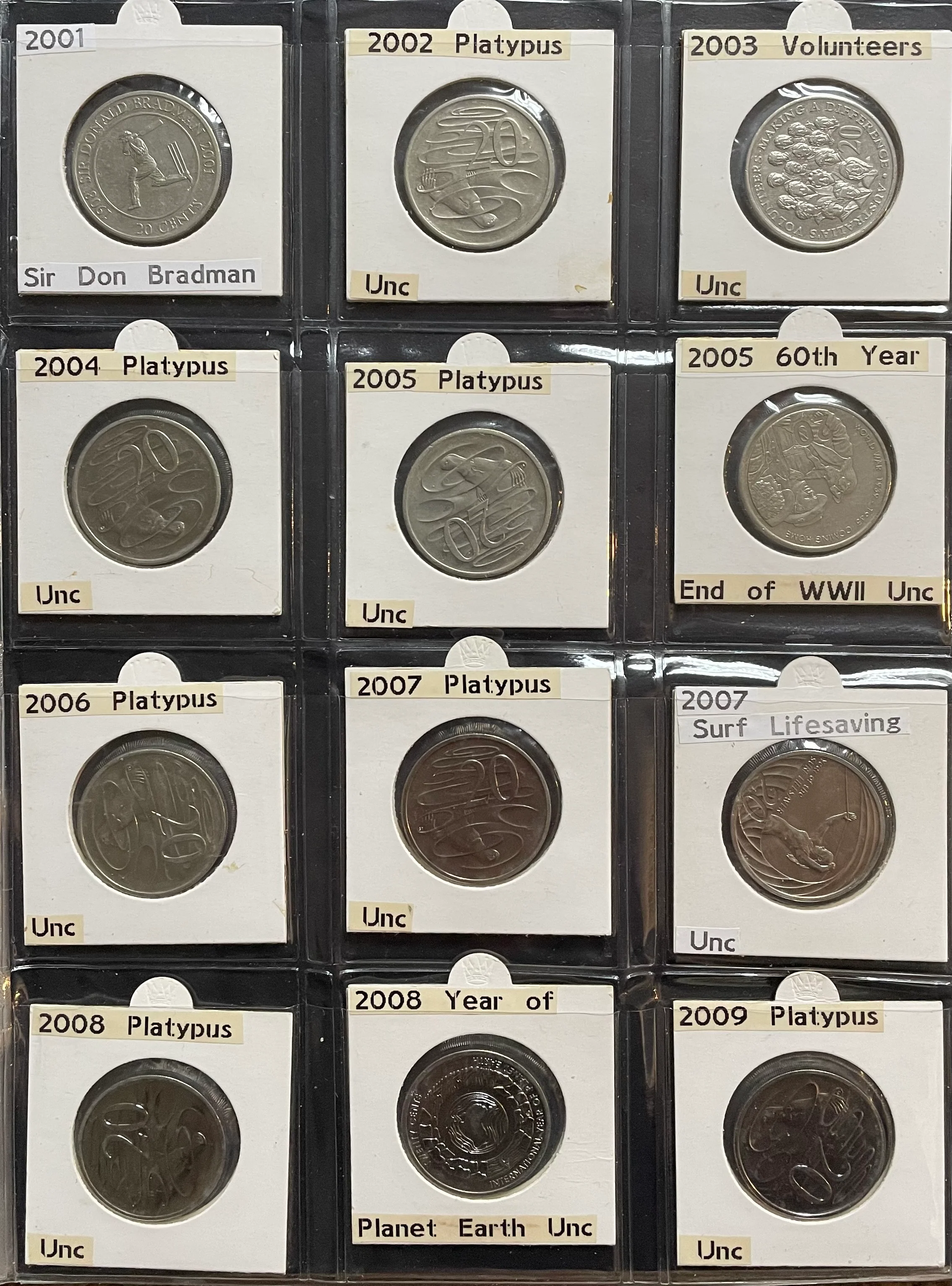 Australia 1966 to 2017 Uncirculated Twenty Cents 20c Collection 125 Coins - Image 4