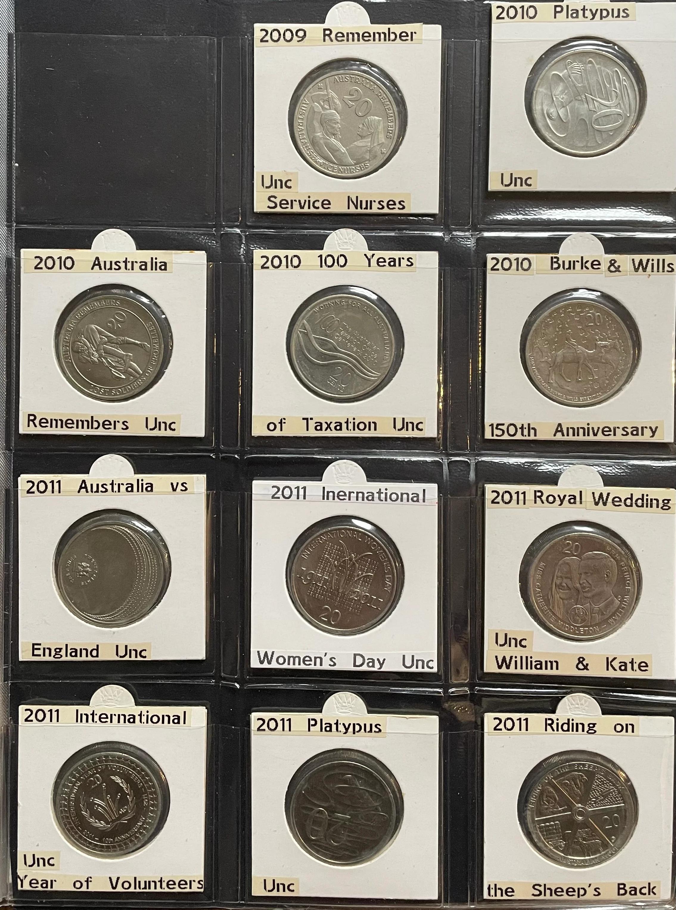 Australia 1966 to 2017 Uncirculated Twenty Cents 20c Collection 125 Coins - Image 5