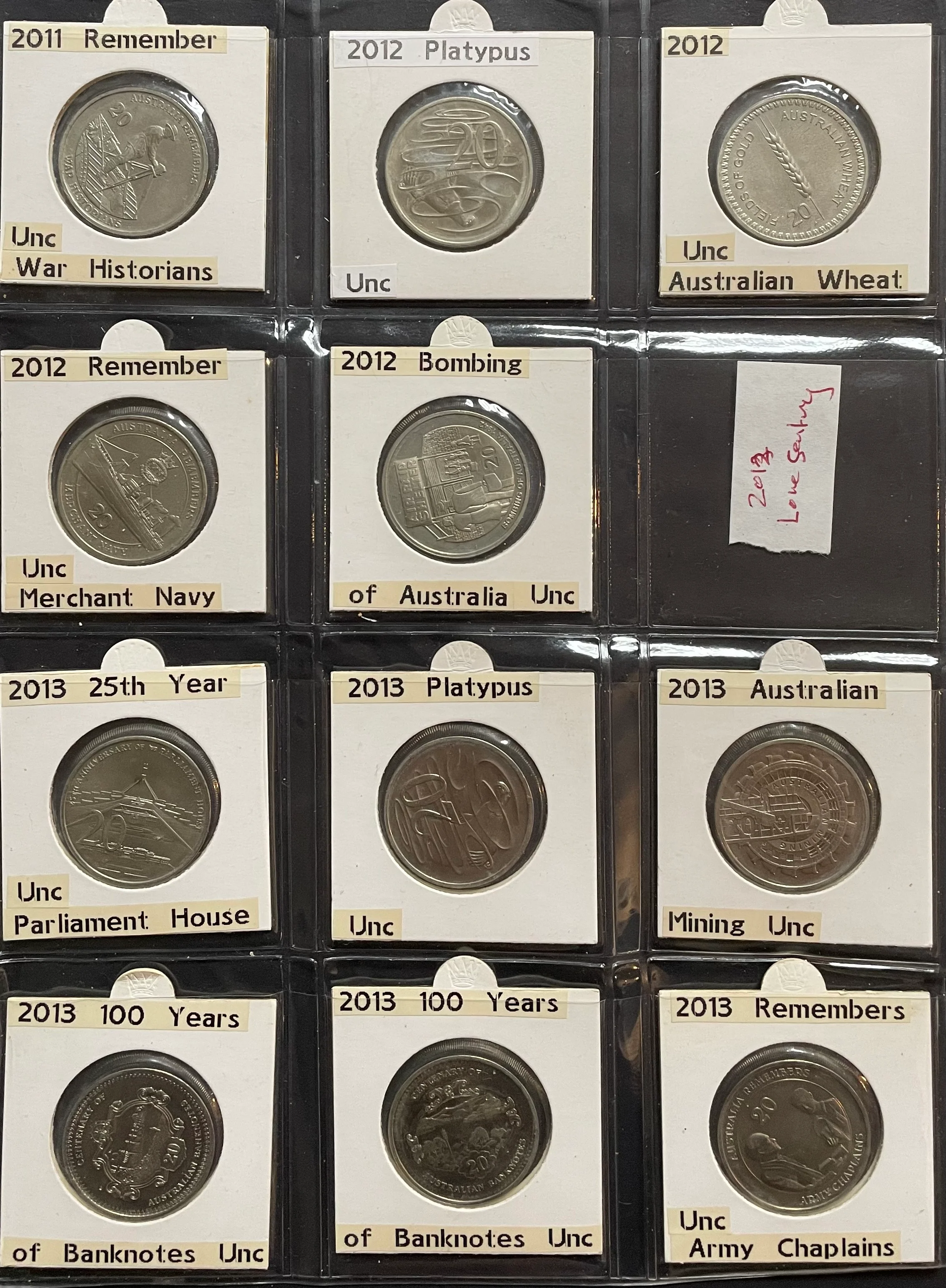 Australia 1966 to 2017 Uncirculated Twenty Cents 20c Collection 125 Coins - Image 6