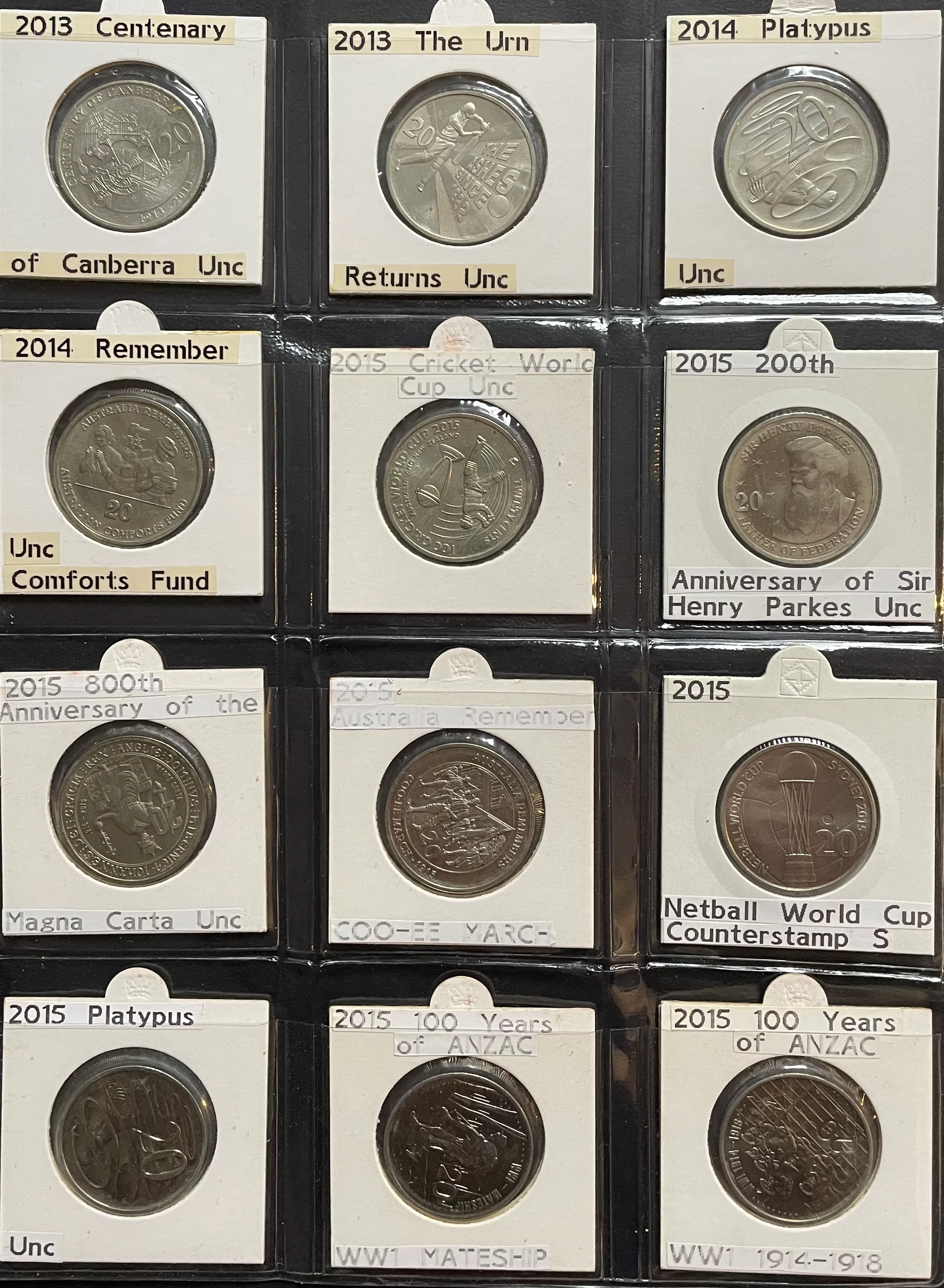 Australia 1966 to 2017 Uncirculated Twenty Cents 20c Collection 125 Coins - Image 7