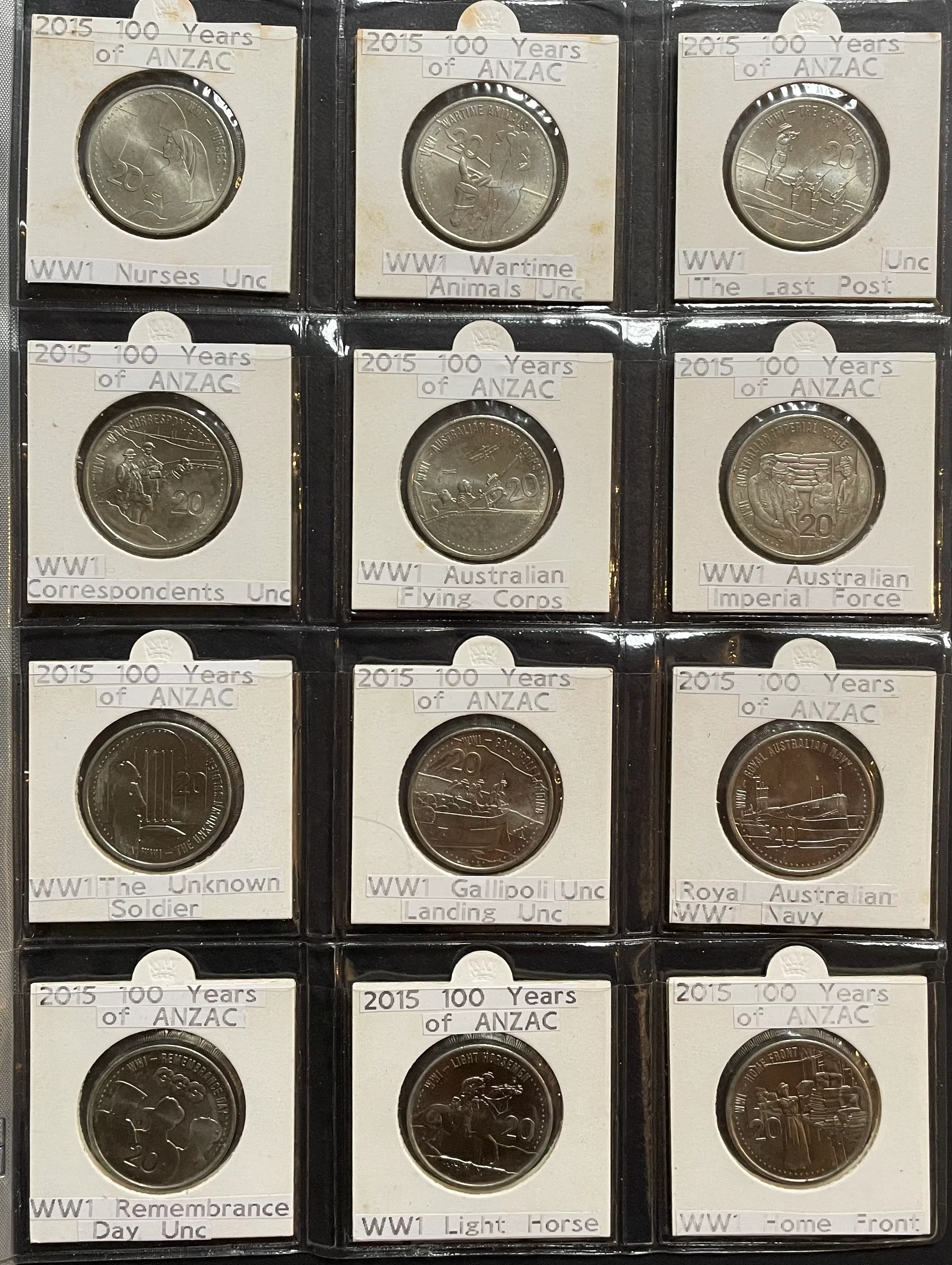 Australia 1966 to 2017 Uncirculated Twenty Cents 20c Collection 125 Coins - Image 8