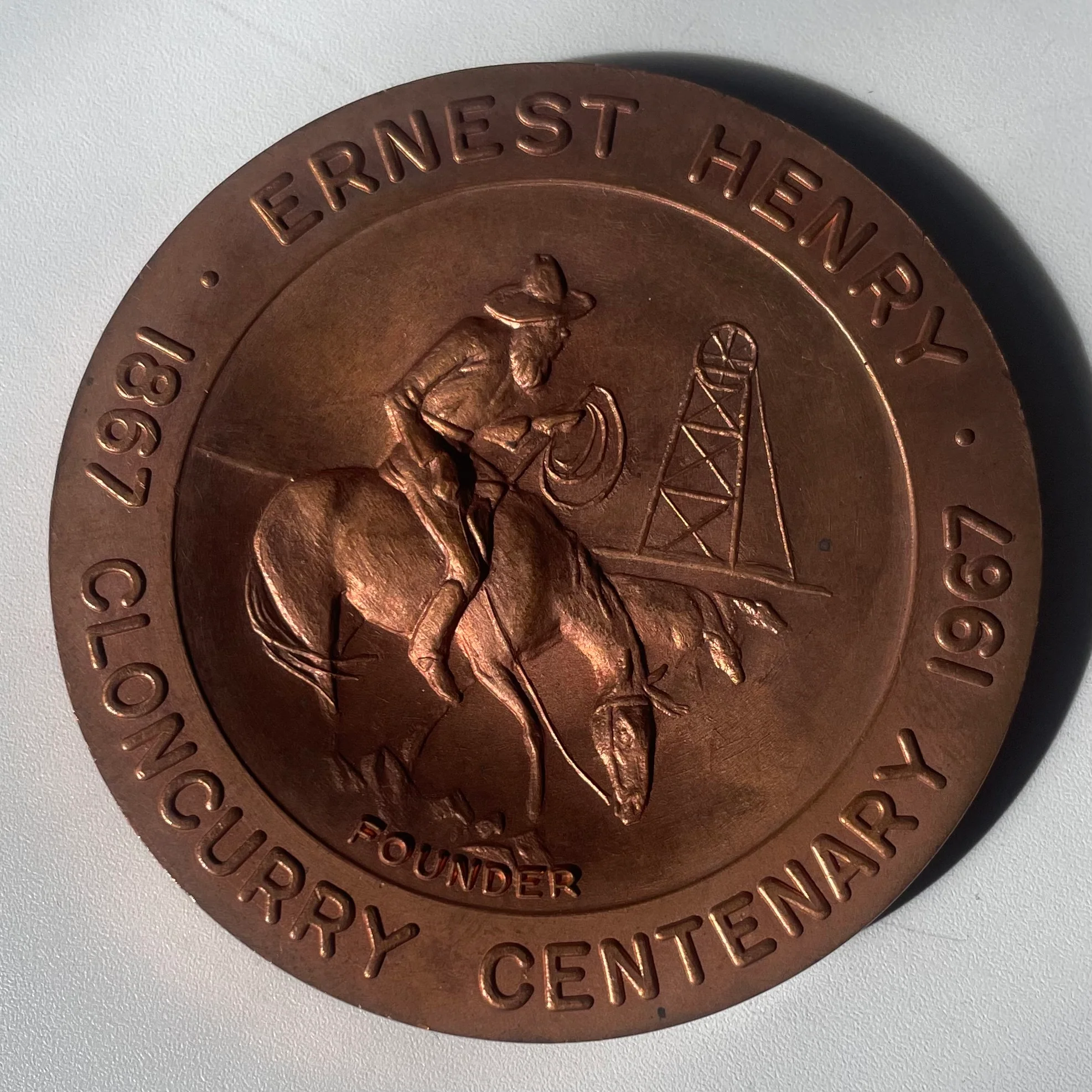 Australia 1967 Cloncurry Centenary Commemorative  Medallion