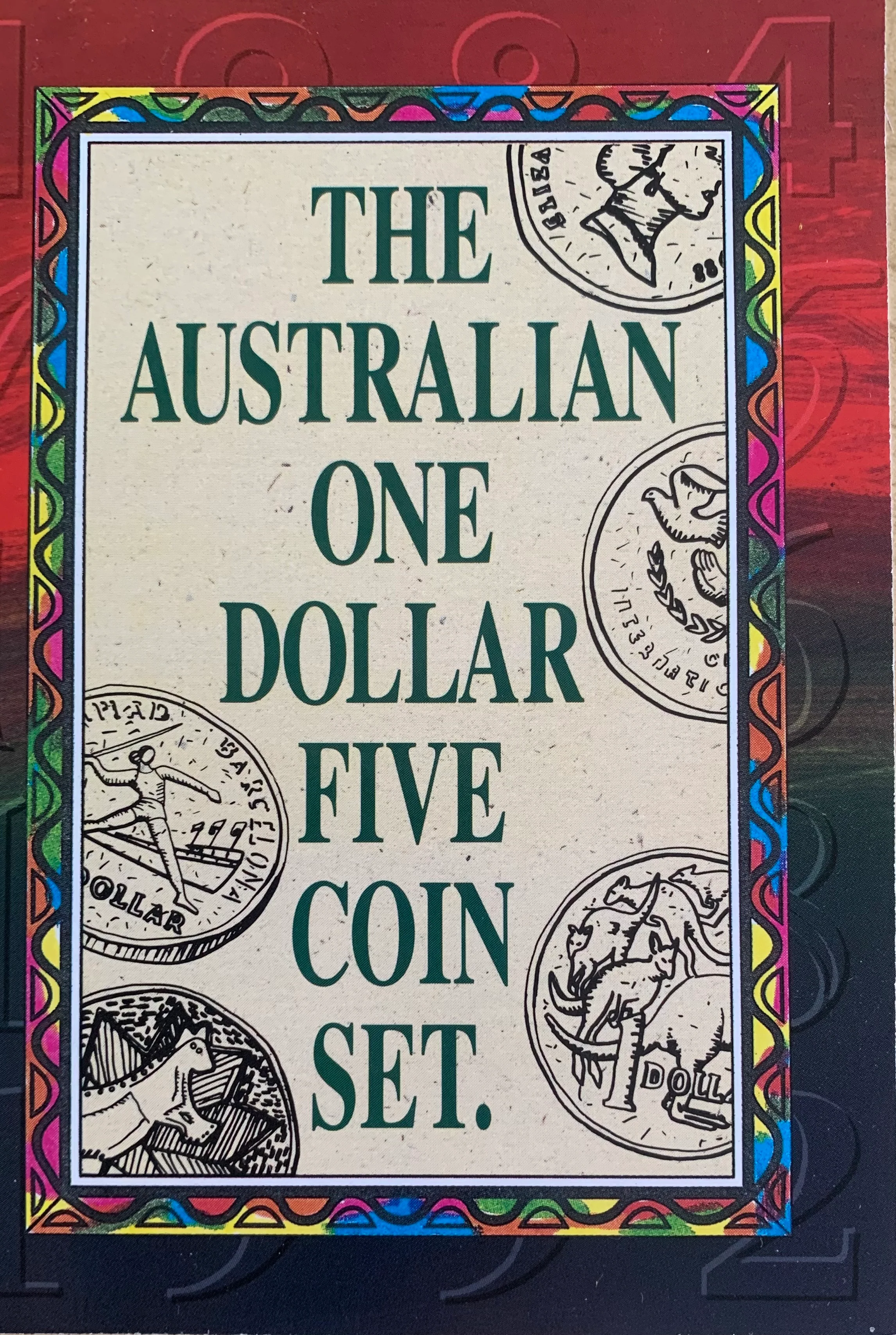 Australia RAM 1984 to 1992 $1 Uncirculated Coins Set of 5 coins - Image 4