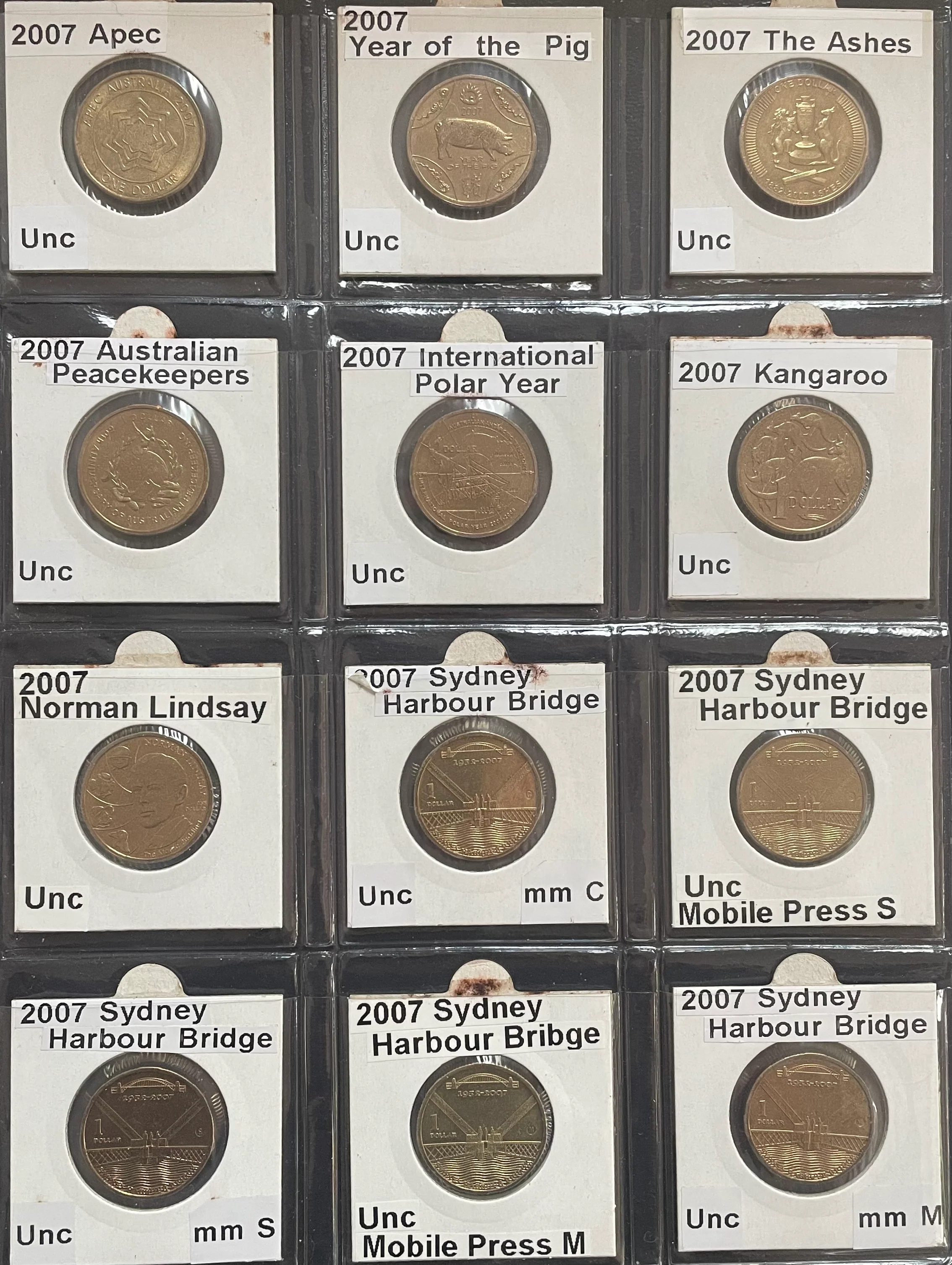 Australia 1984 to 2013 $1 One Dollar Uncirculated Collection 229 Coins - Image 10