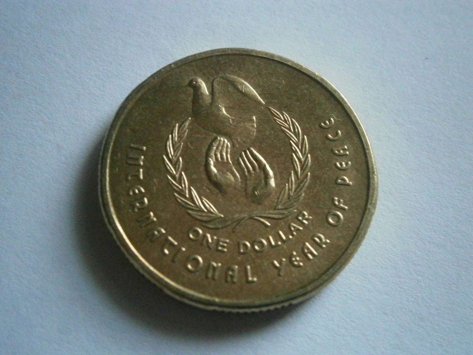 Australia 1986 $1 Year of Peace Uncirculated Coin