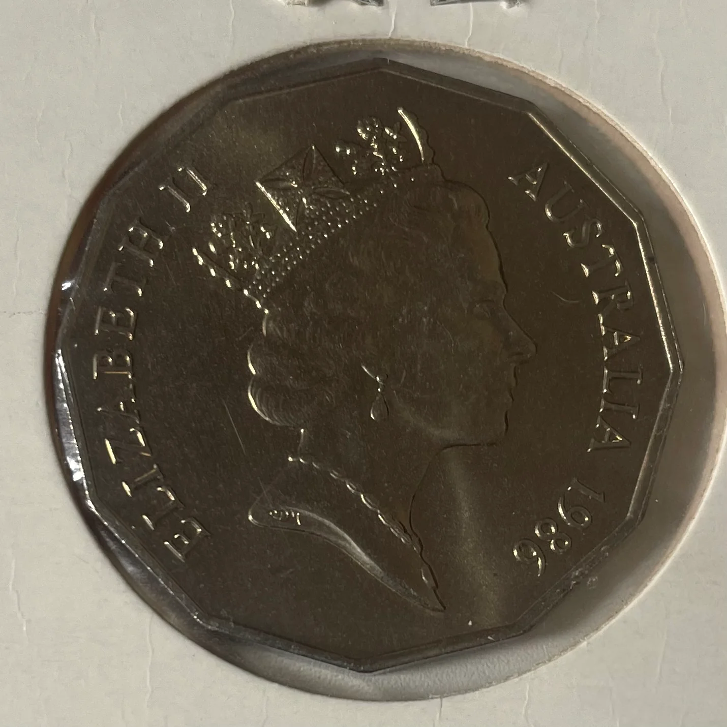 Australia 1986 uncirculated Fifty Cents 50c