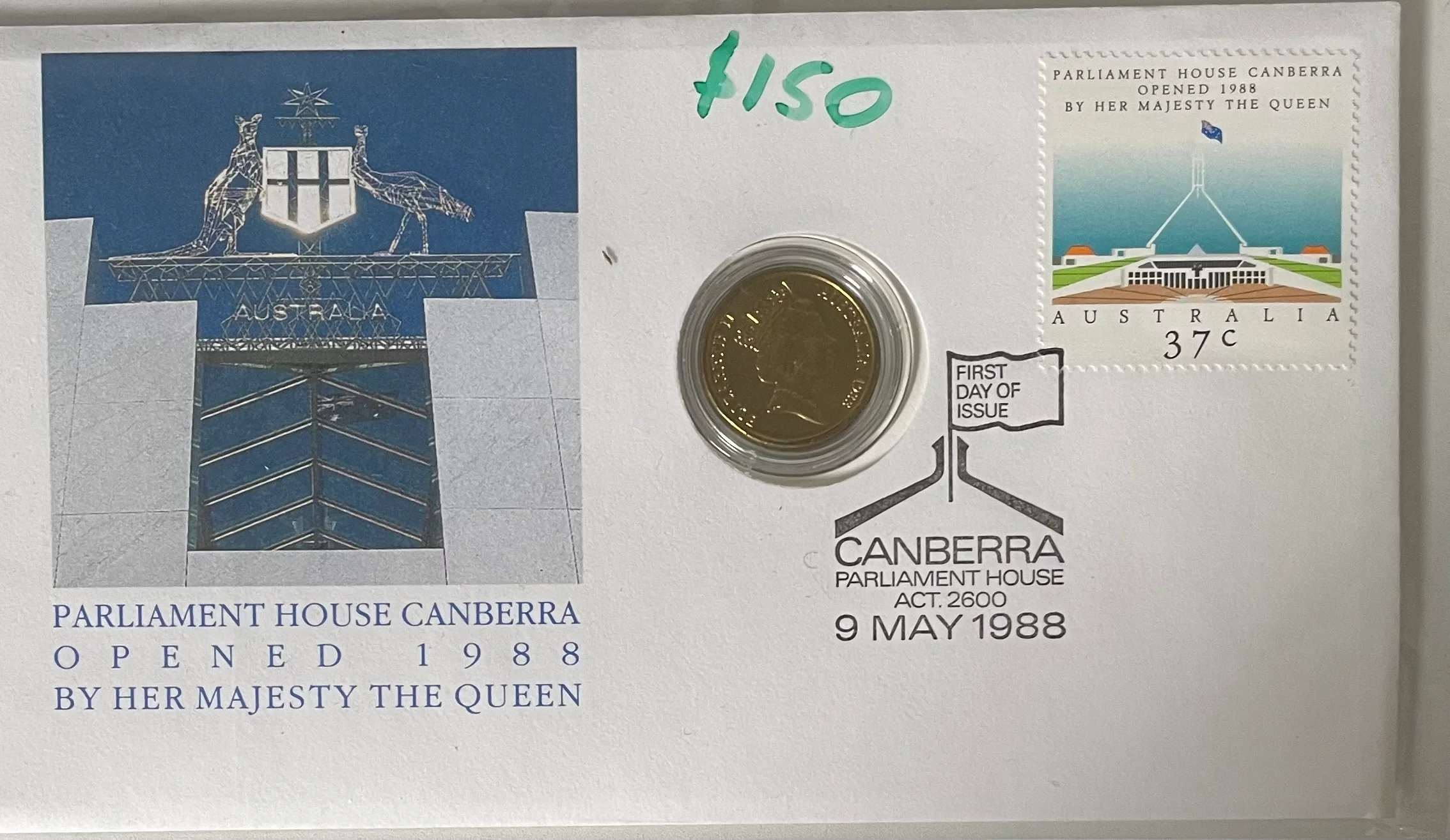 Australia 1988 $2 Bicentenary, New Parliament House Canberra PNC Limited edition