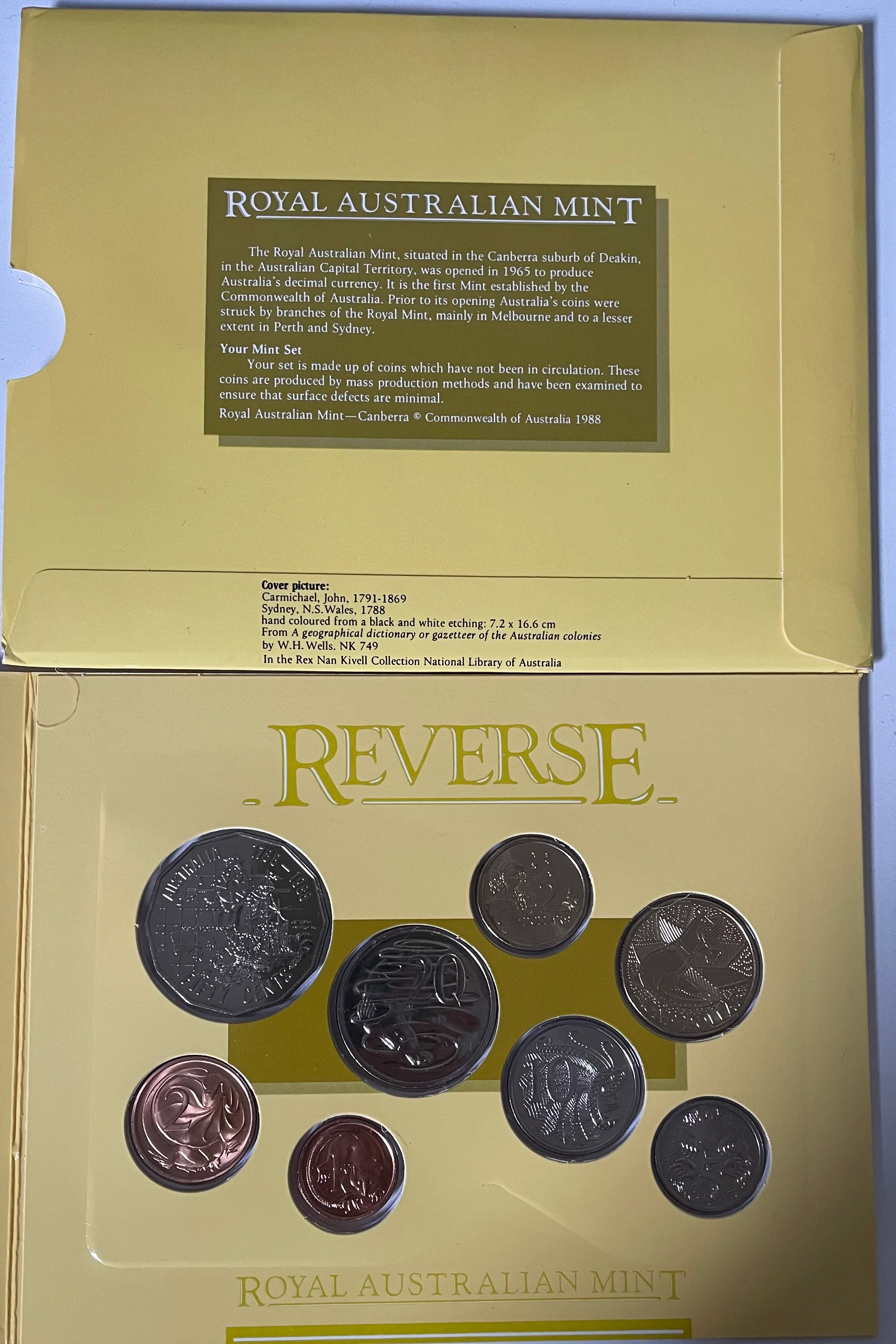 Australia 1988 Royal Australian Mint Uncirculated Coin Set - Image 2