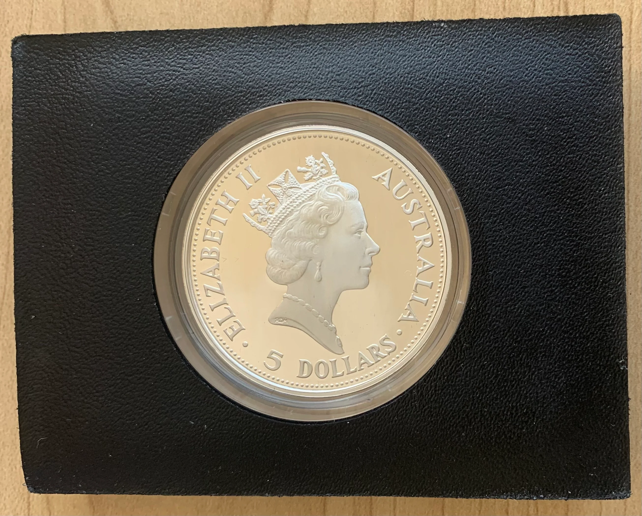 Australia 1990 Perth Mint $5 Kookaburra 1oz Silver Proof Coin - Image 2