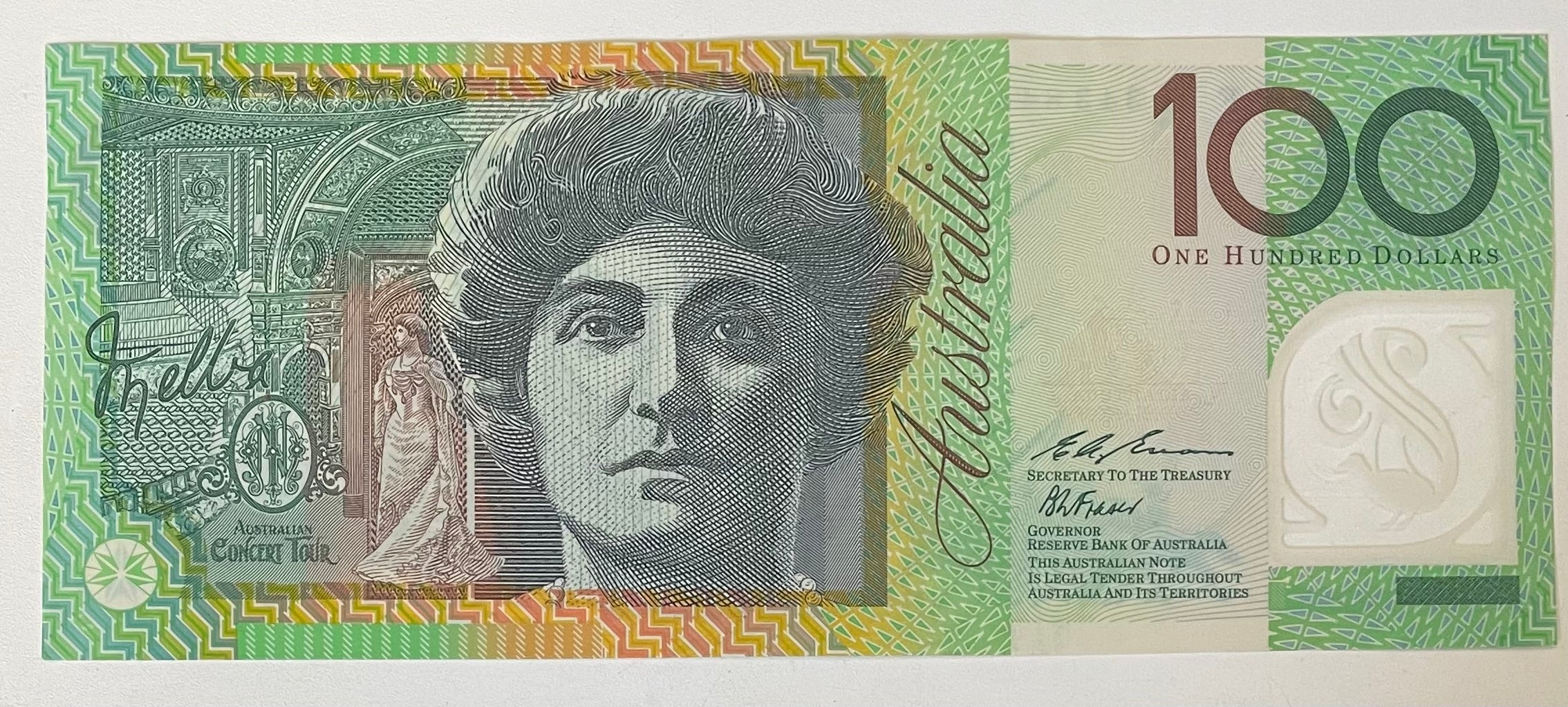 Australia 1996 $100 First Polymer Signed Fraser Evans Uncirculated Banknote. R616 - Image 2