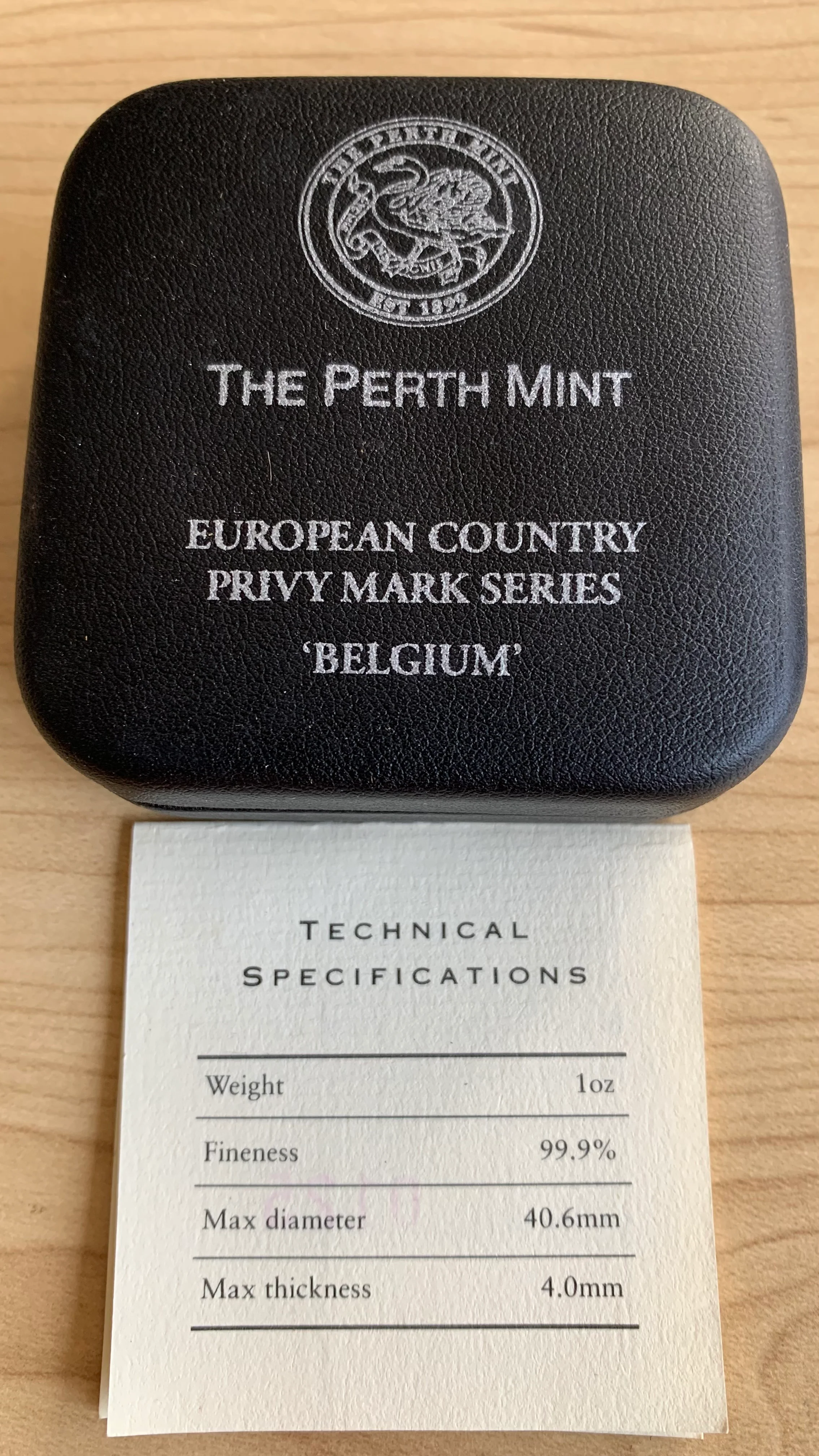 Australia 1996 Perth Mint $1 Kookaburra "Belgium" Privy Mark 1oz .999 Silver Coin - Image 2