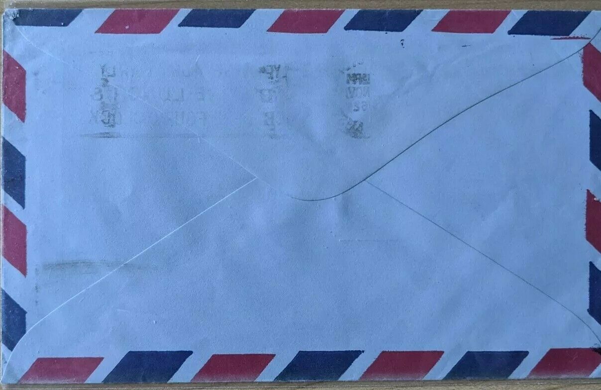 Australia 2/3 Empire Games on Air Mail Cover North Sydney to Klippan Sweden - Image 2