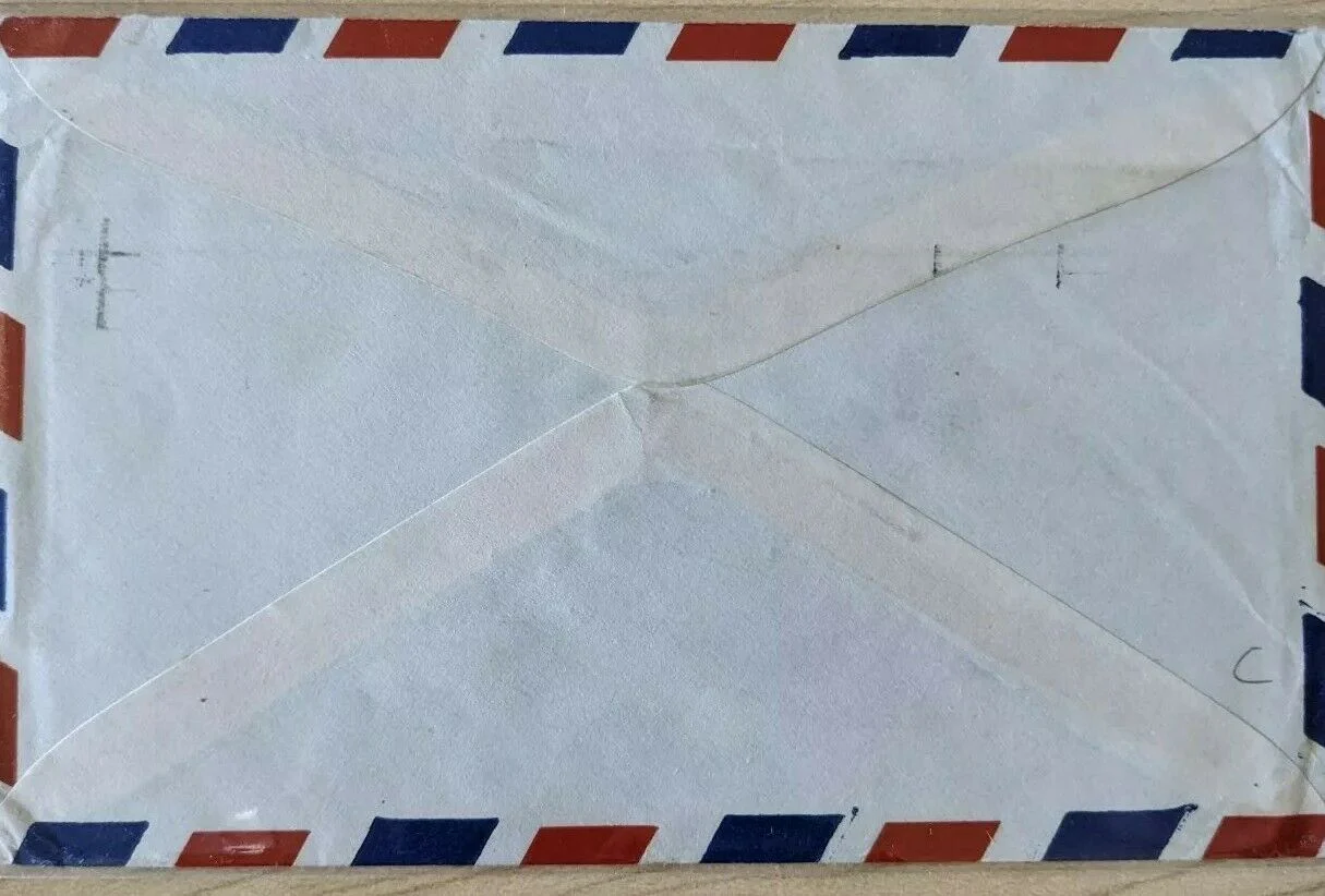 Australia 2/- Antarctic Territory Map on 1958 Air Mail Cover Burwood - Denmark - Image 2