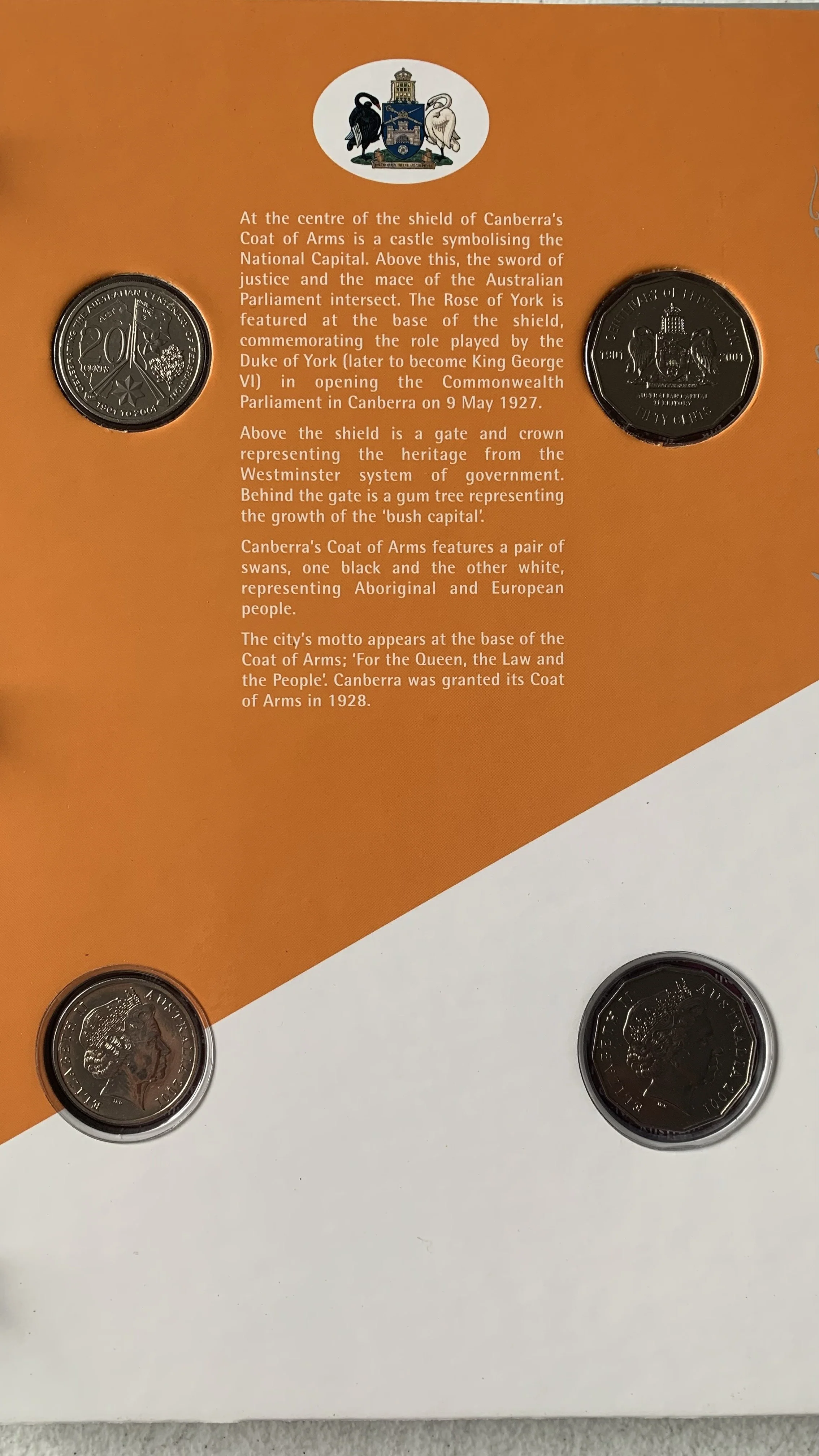 Australia 2001 Centenary of Federation Set of 9 States & Territories 20c & 50c Uncirculated Collection - Image 3