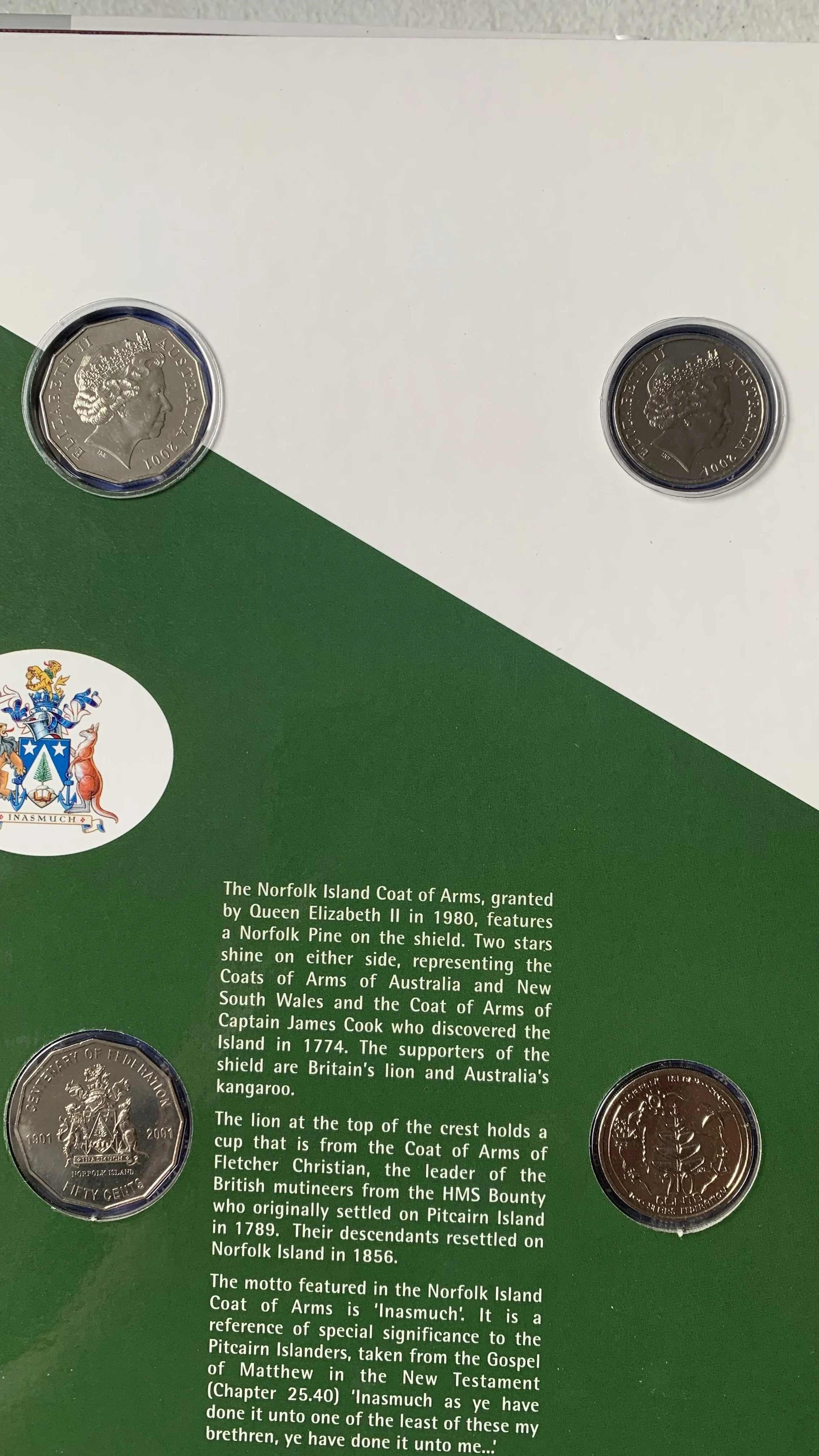 Australia 2001 Centenary of Federation Set of 9 States & Territories 20c & 50c Uncirculated Collection - Image 8