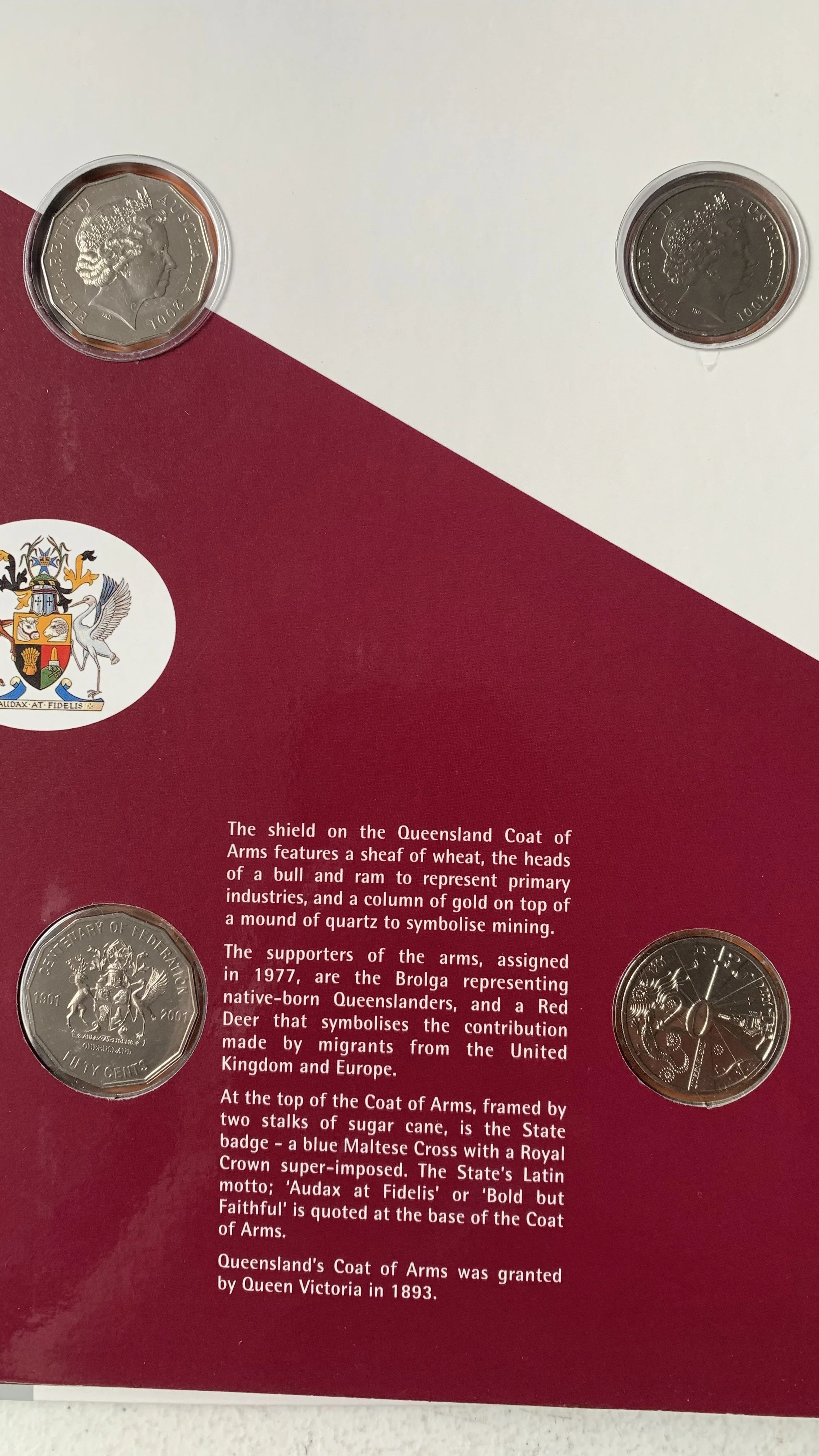 Australia 2001 Centenary of Federation Set of 9 States & Territories 20c & 50c Uncirculated Collection - Image 9
