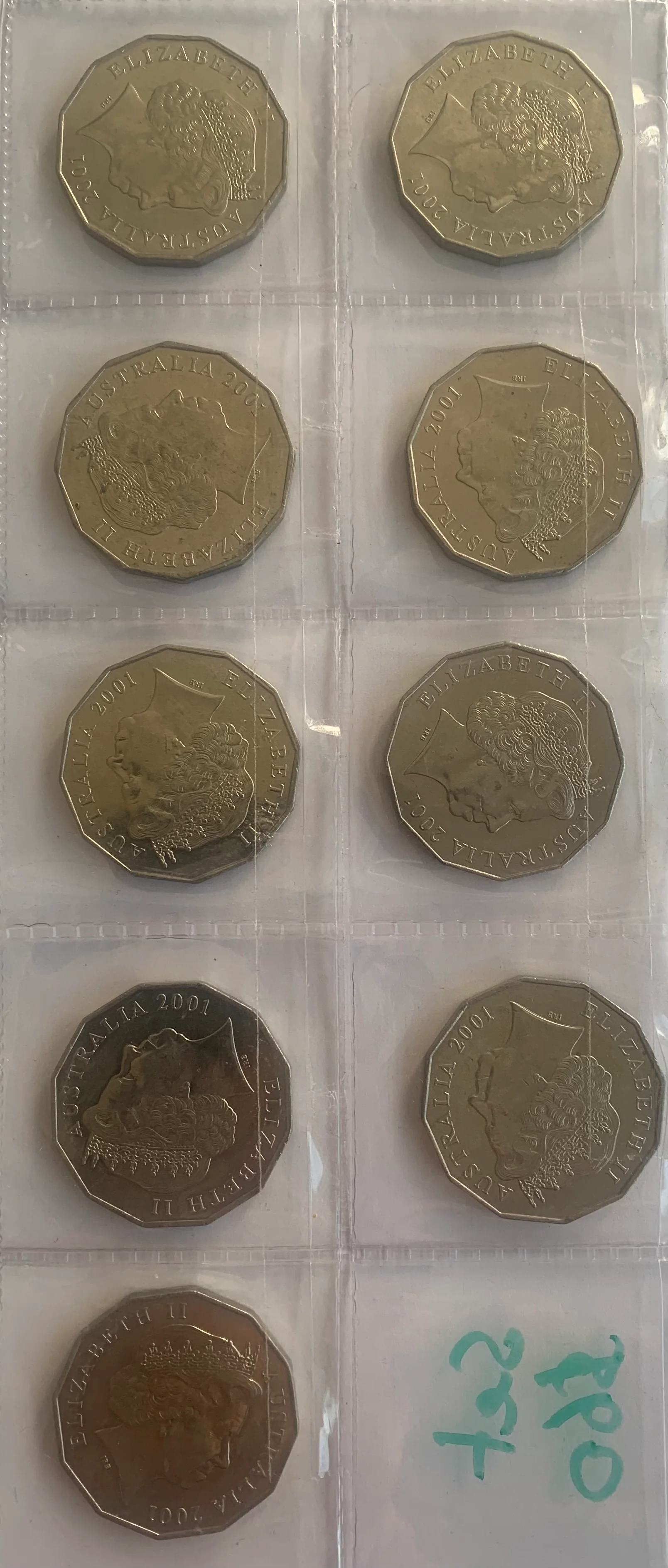 Australia 2001 50c Centenary of Federation Set of 9 States & Territories Uncirculated - Image 2
