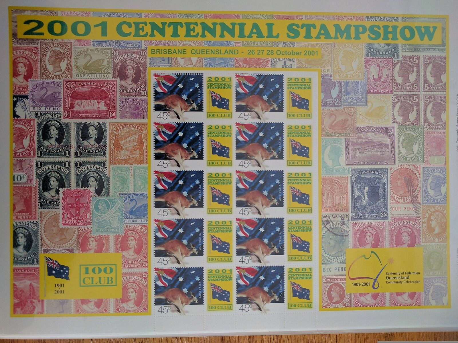 Australia 2001 Centennial Stampshow Brisbane Queensland 26-28 October