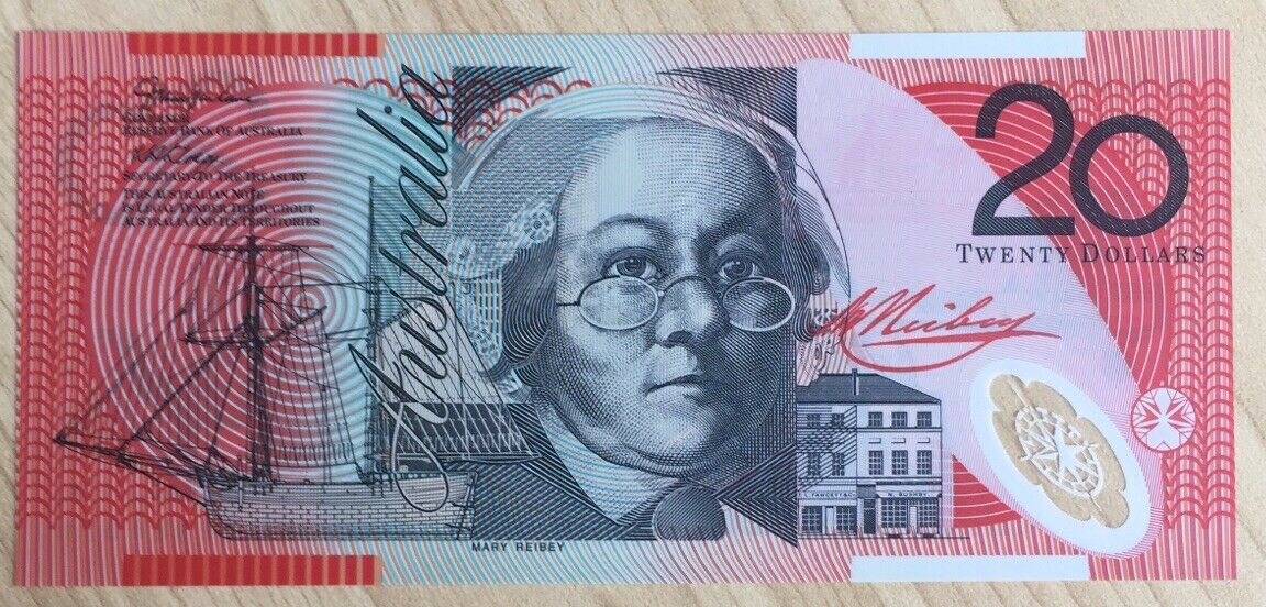 Australia 2002 $20 Macfarlane Henry Polymer R420aL Last Prefix KM 02 Unc - Image 2