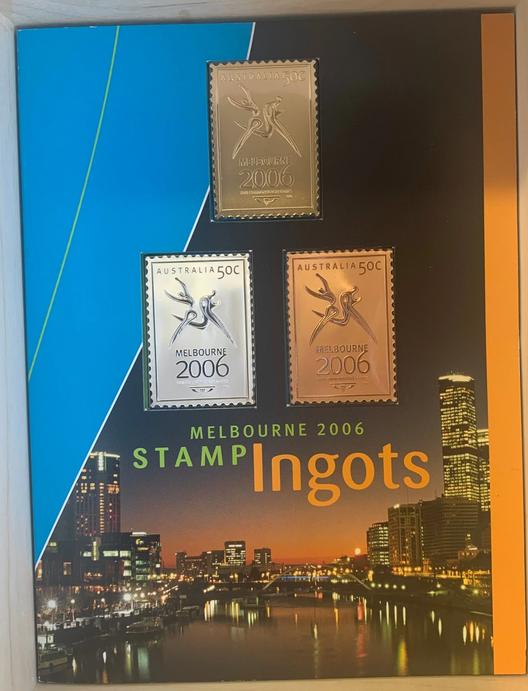 Australia 2006 Commonwealth Games 50c Stamp Ingots - Image 3