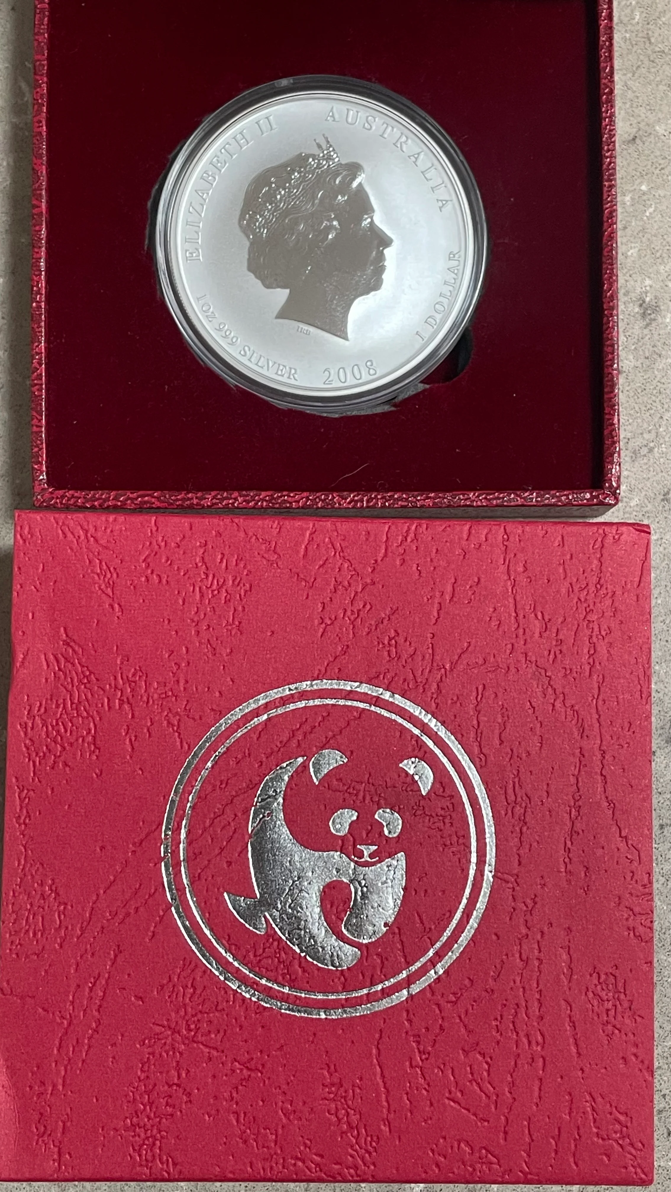 Australia 2008 Perth Mint $1 Lunar New Year of the Rat / Mouse 1oz Silver Coin - Image 2