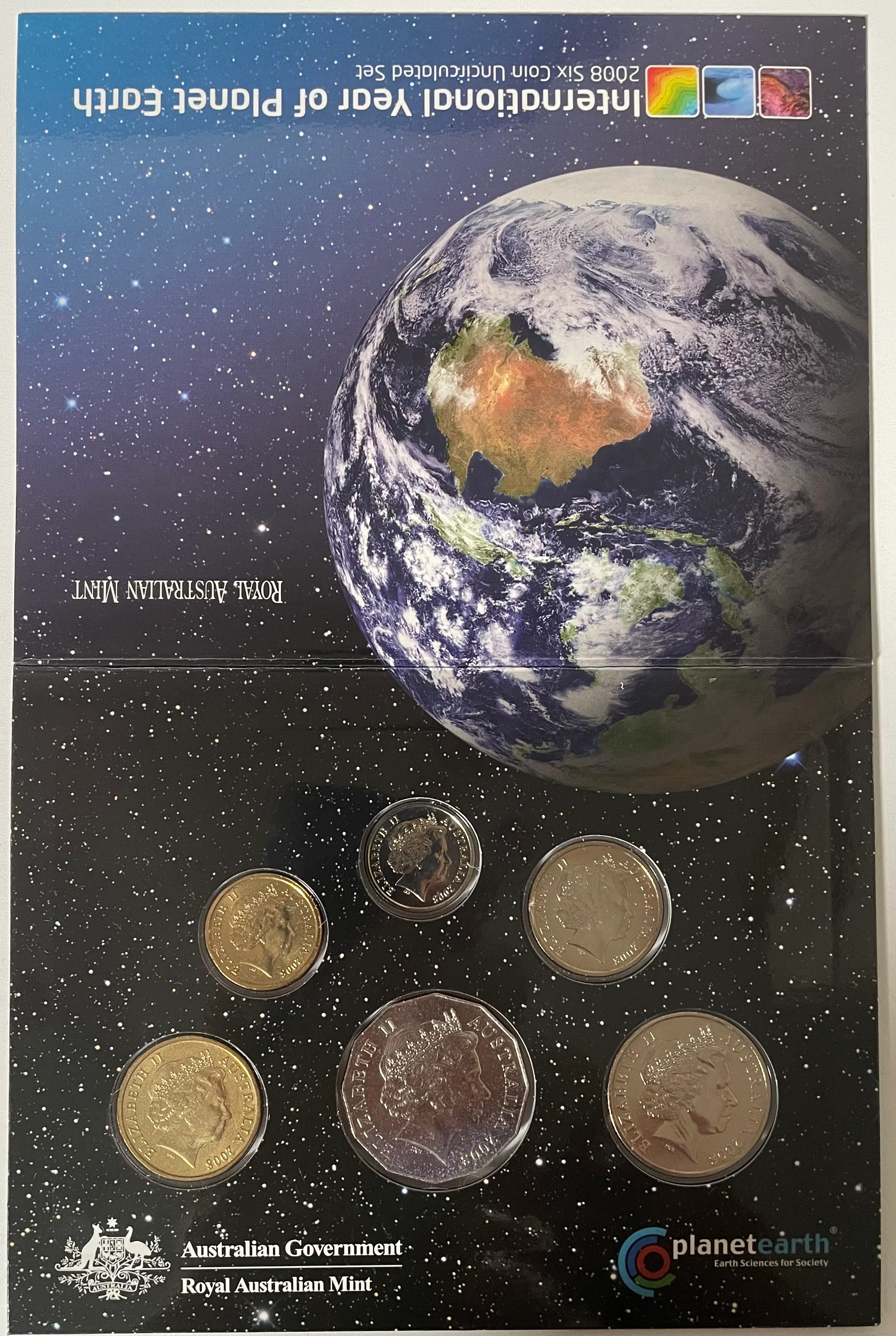 Australia 2008 Royal Australian Mint Uncirculated Coin Set International Year of Planet Earth - Image 2