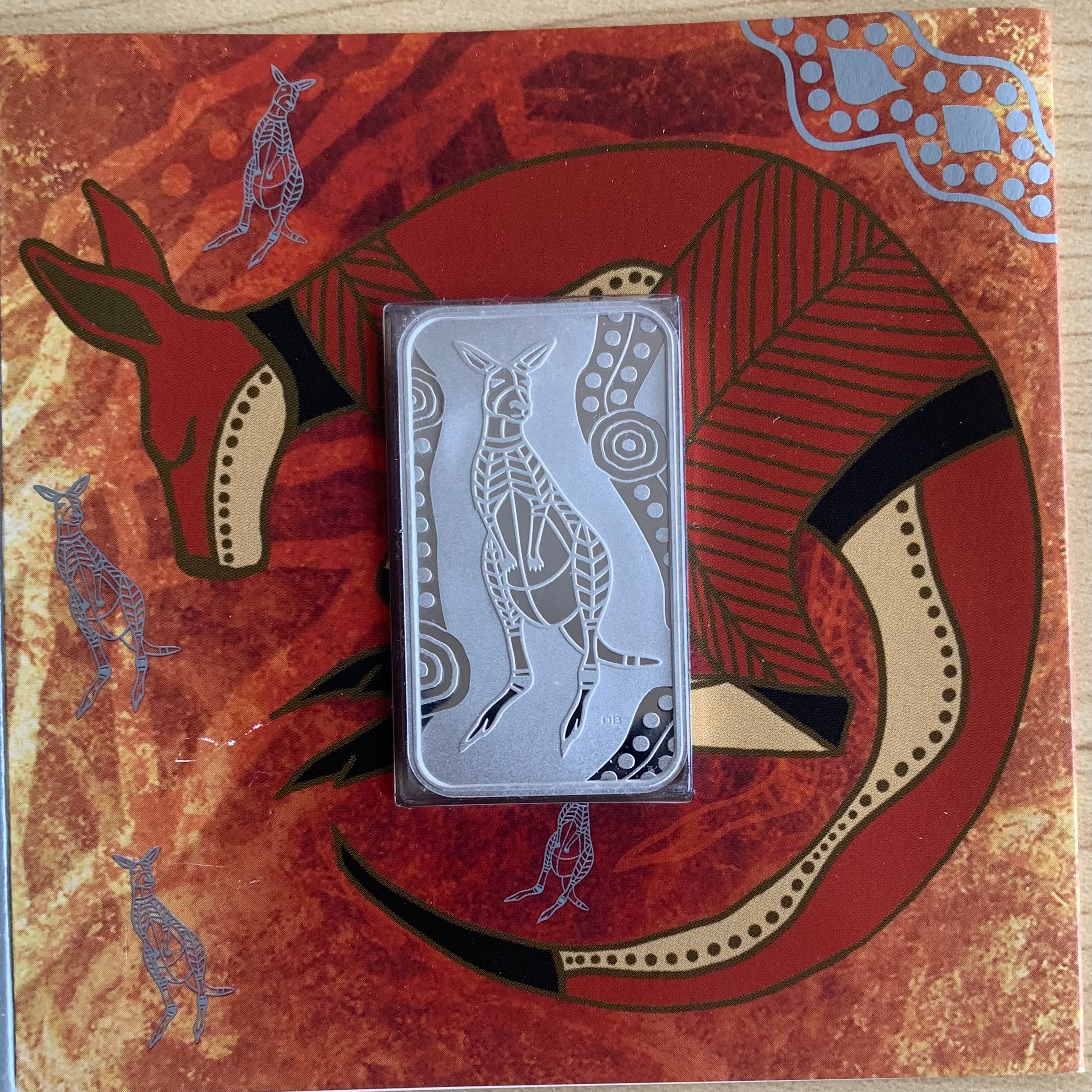 Australia 2009 Perth Mint $1 Kangaroo Dreaming 1oz Silver Square Coin - Image 2