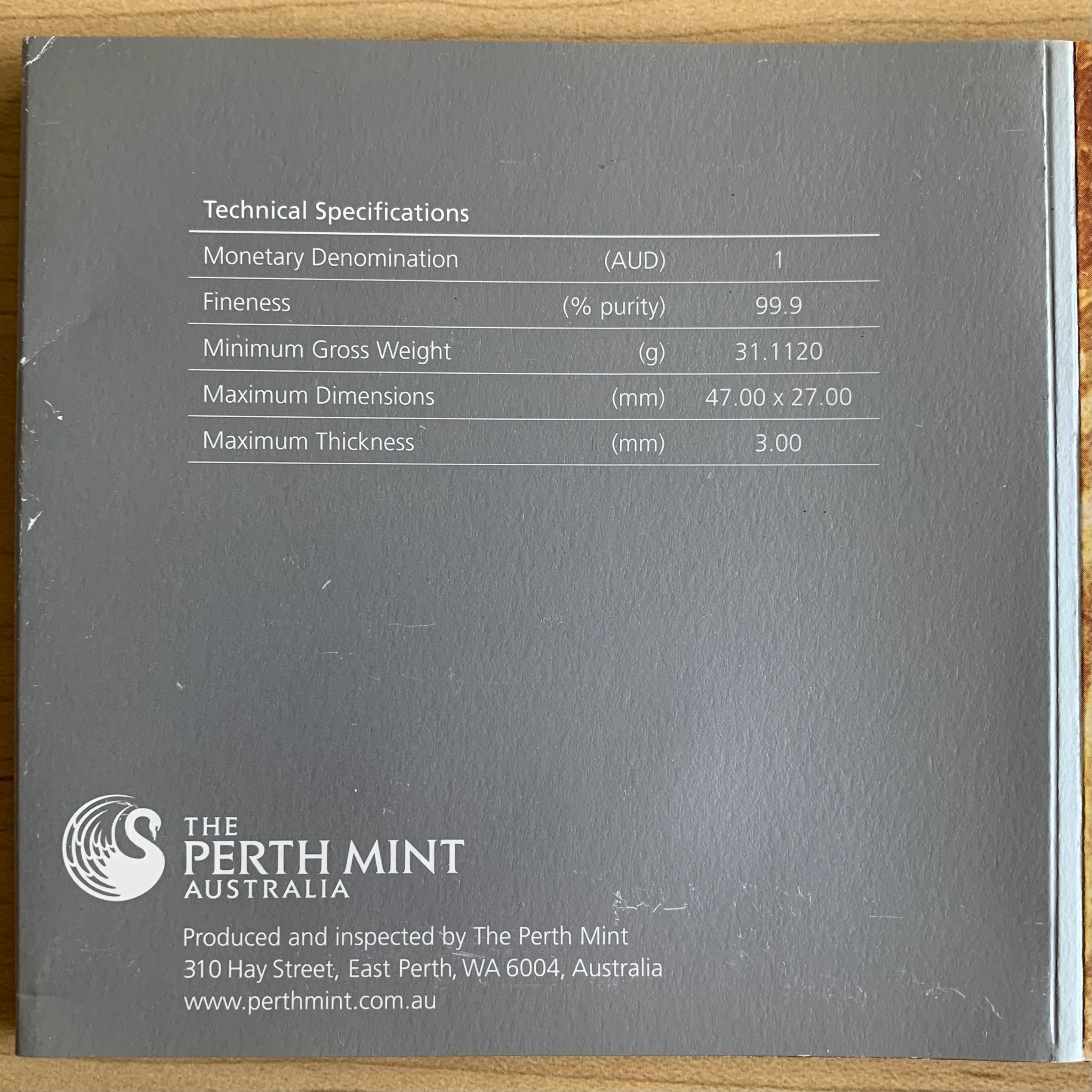 Australia 2009 Perth Mint $1 Kangaroo Dreaming 1oz Silver Square Coin - Image 3