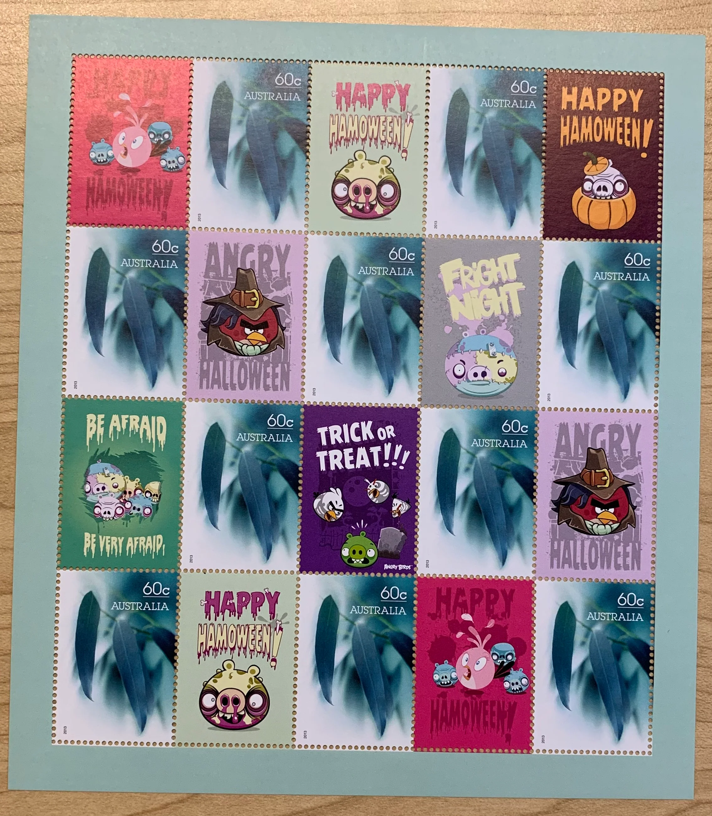 Australia 2013 60c Happy Halloween SES Stamp Sheet of 10. Limited Edition