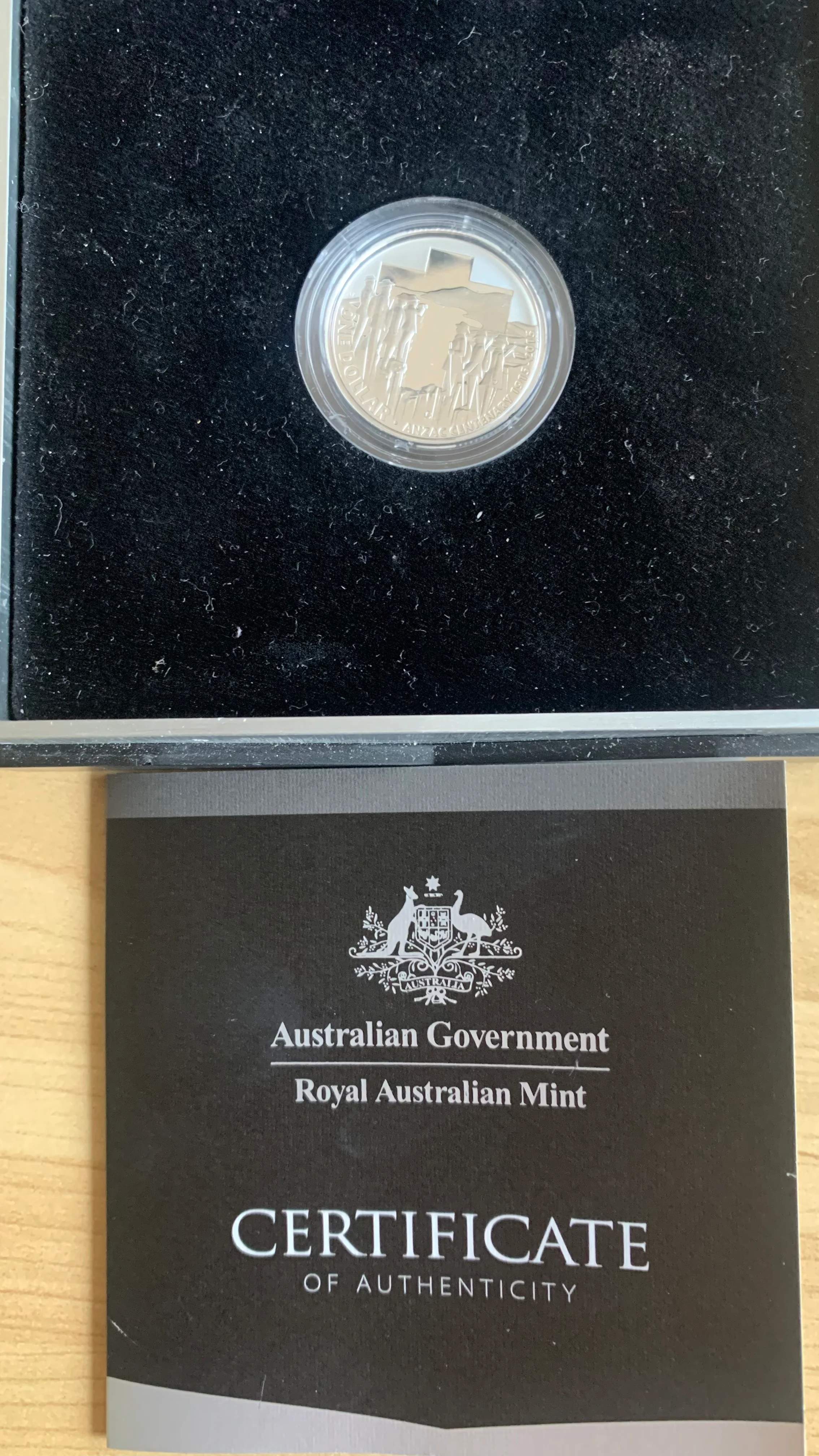 Australia 2015 Royal Australian Mint $1 Silver Proof Coin ANZAC Centenary - Image 2