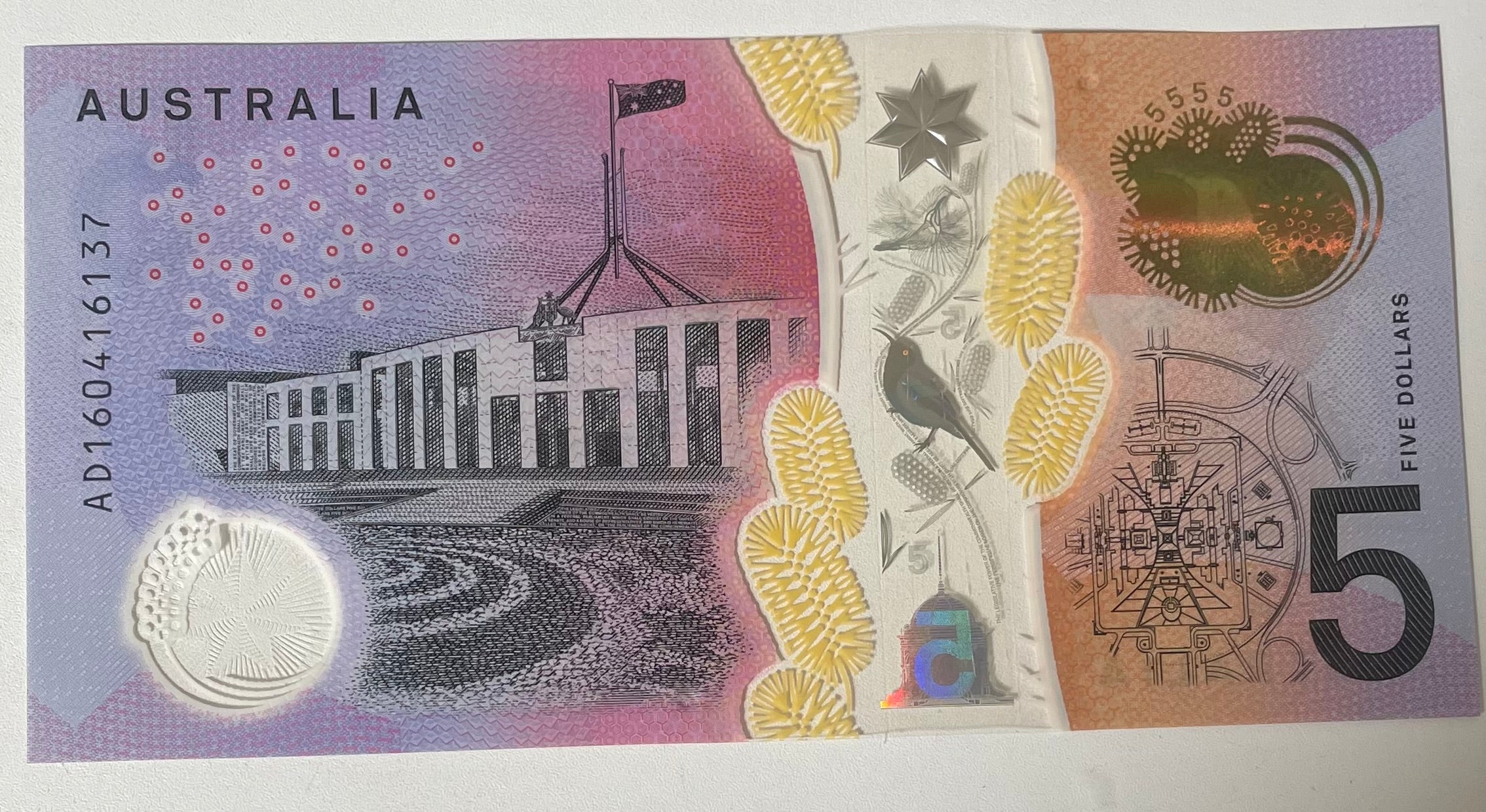Australia 2016 $5 Stevens Fraser Next Generation Uncirculated Banknote - Image 2