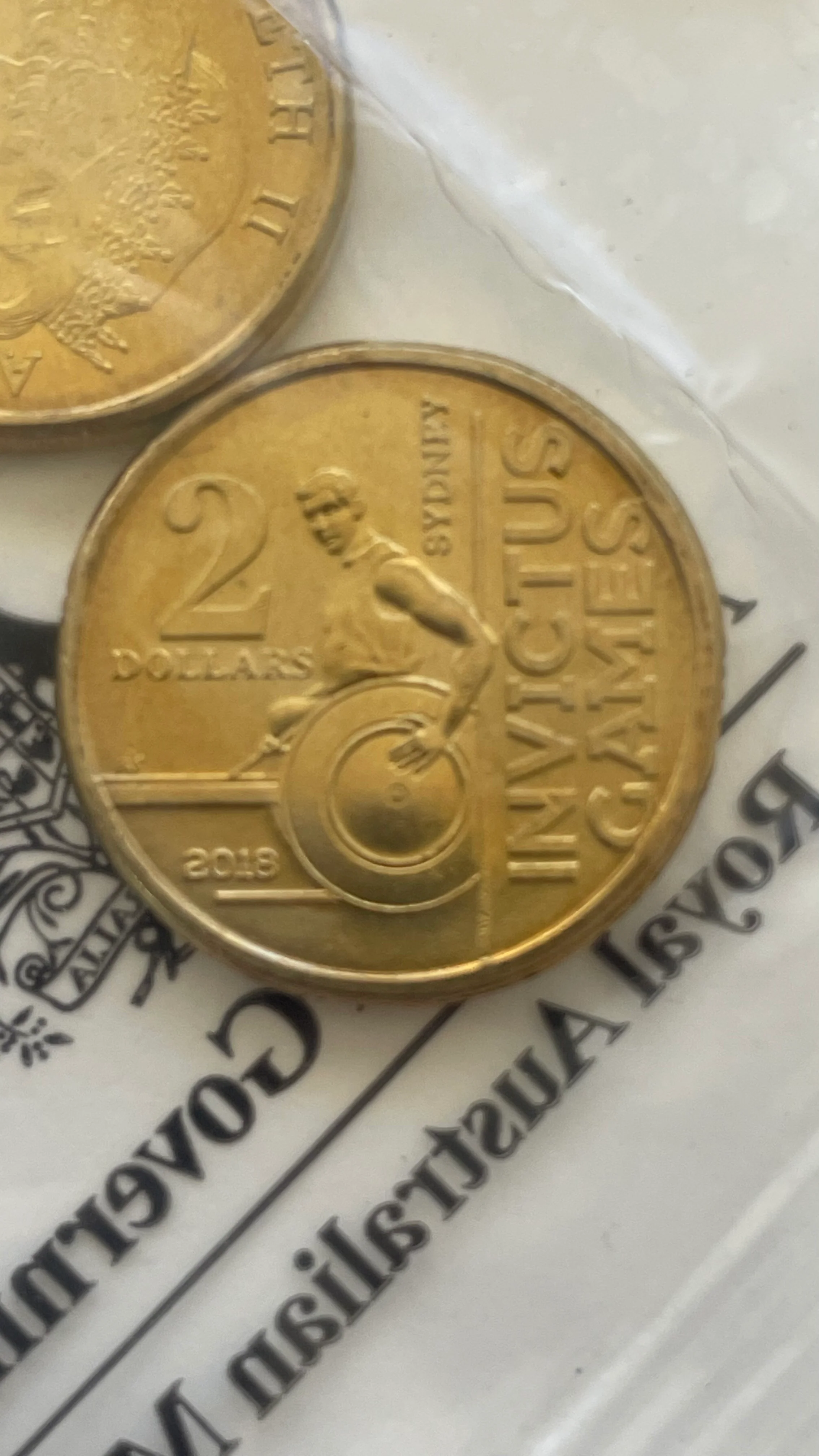 Australia 2018 Royal Australian Mint $2 Invictus Games  Mint Bag of 5 Uncirculated Coins