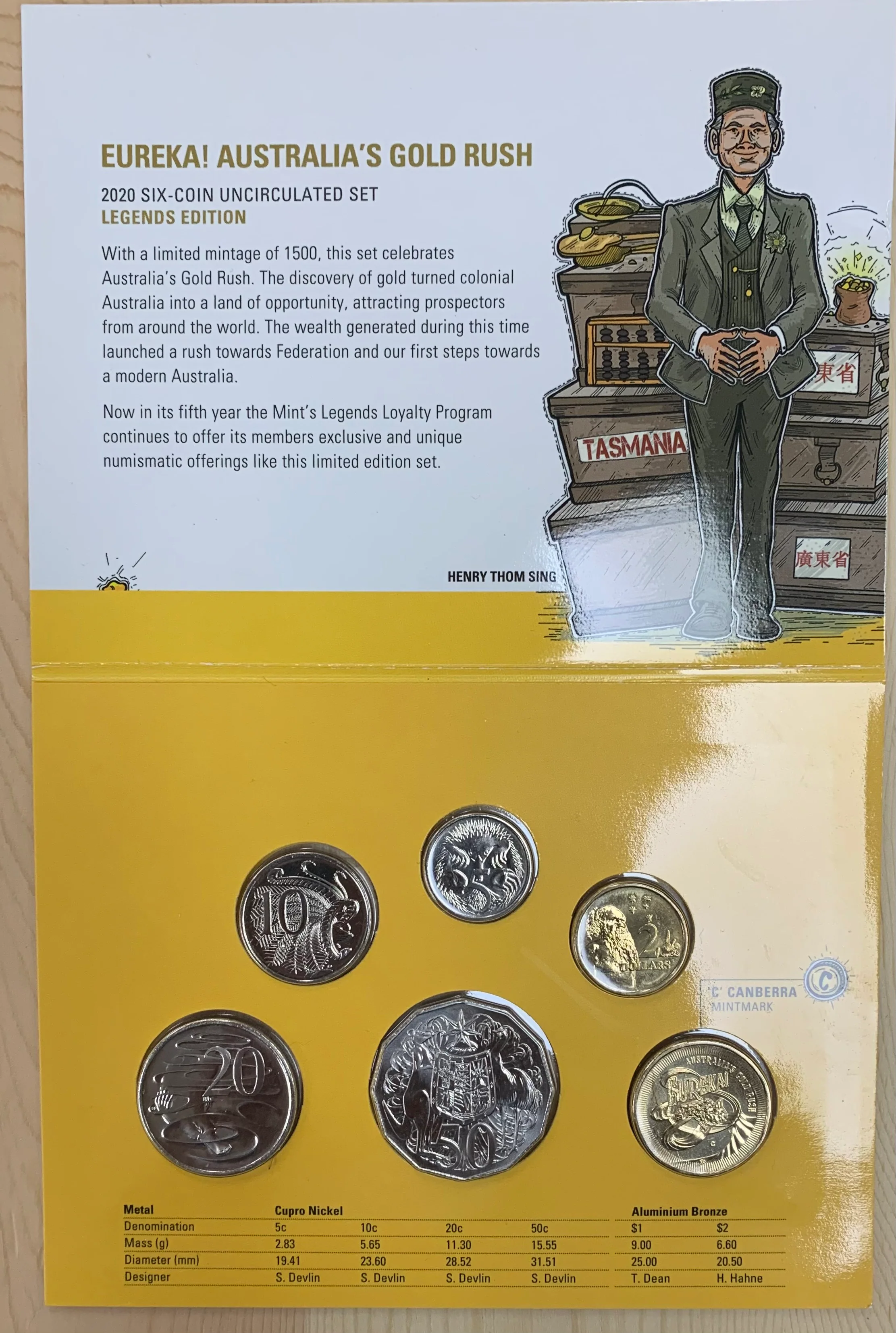Australia 2020 Royal Australian Mint Eureka Uncirculated Coin Set - Image 2