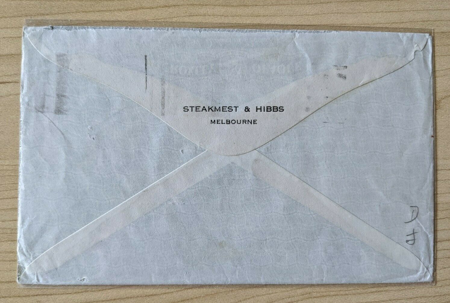Australia 2x 2/- Antarctic Territory map Air Mail Melbourne - Sweden 1957 - Image 2