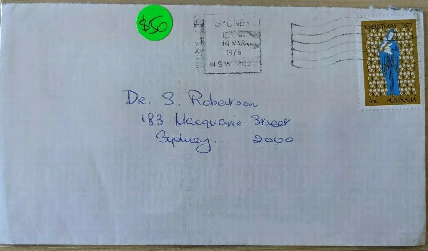 Australia 45c 1977 Christmas solo Cover