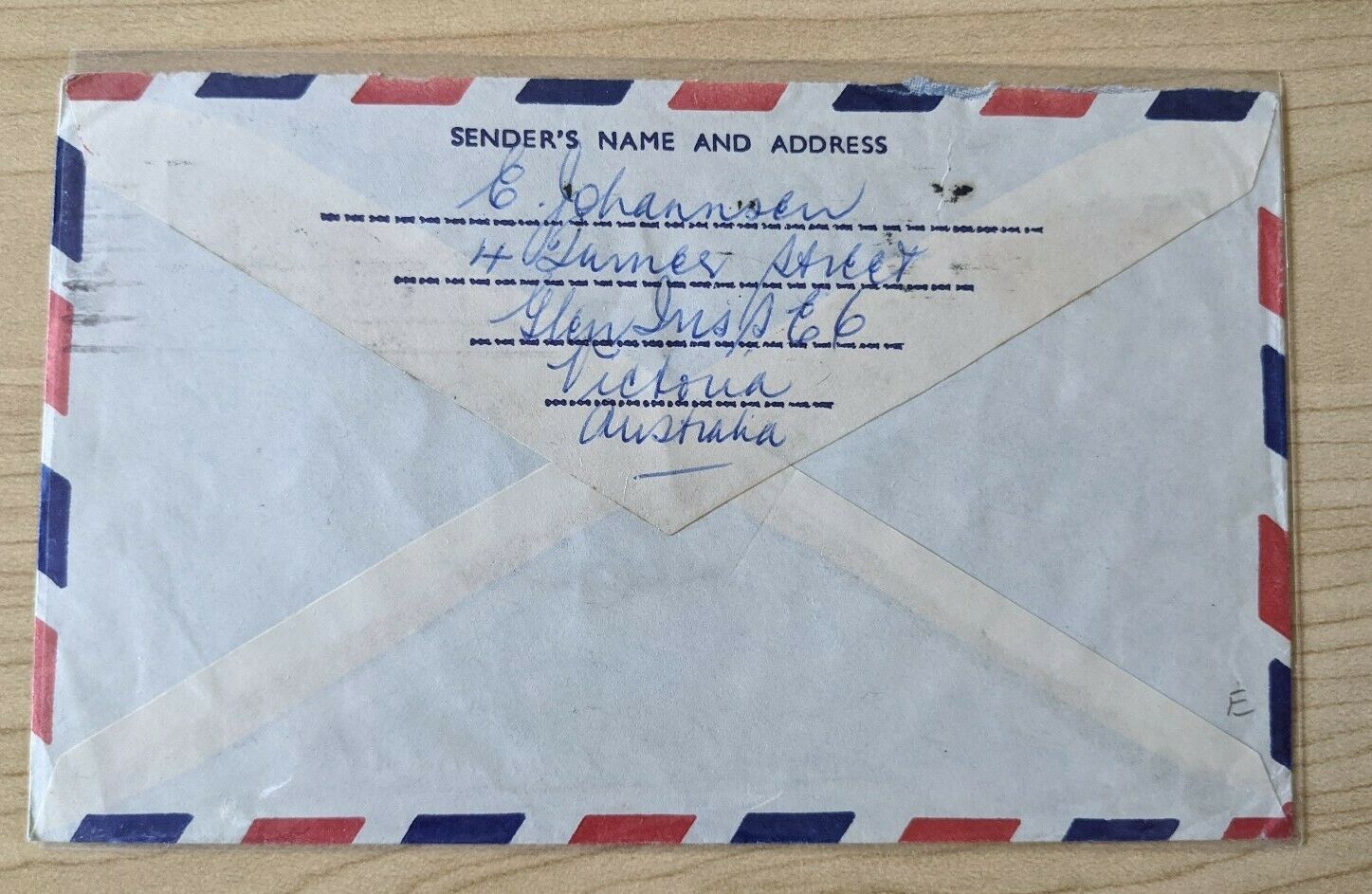 Australia Air Mail Cover Melbourne to Denmark with 2/3 AAT Emperor Penguin Stamp - Image 2